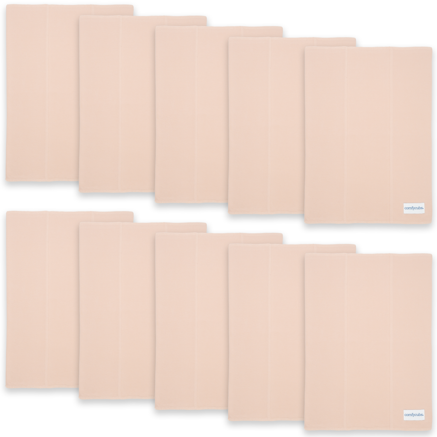 Cotton Burp Cloths  - Blush