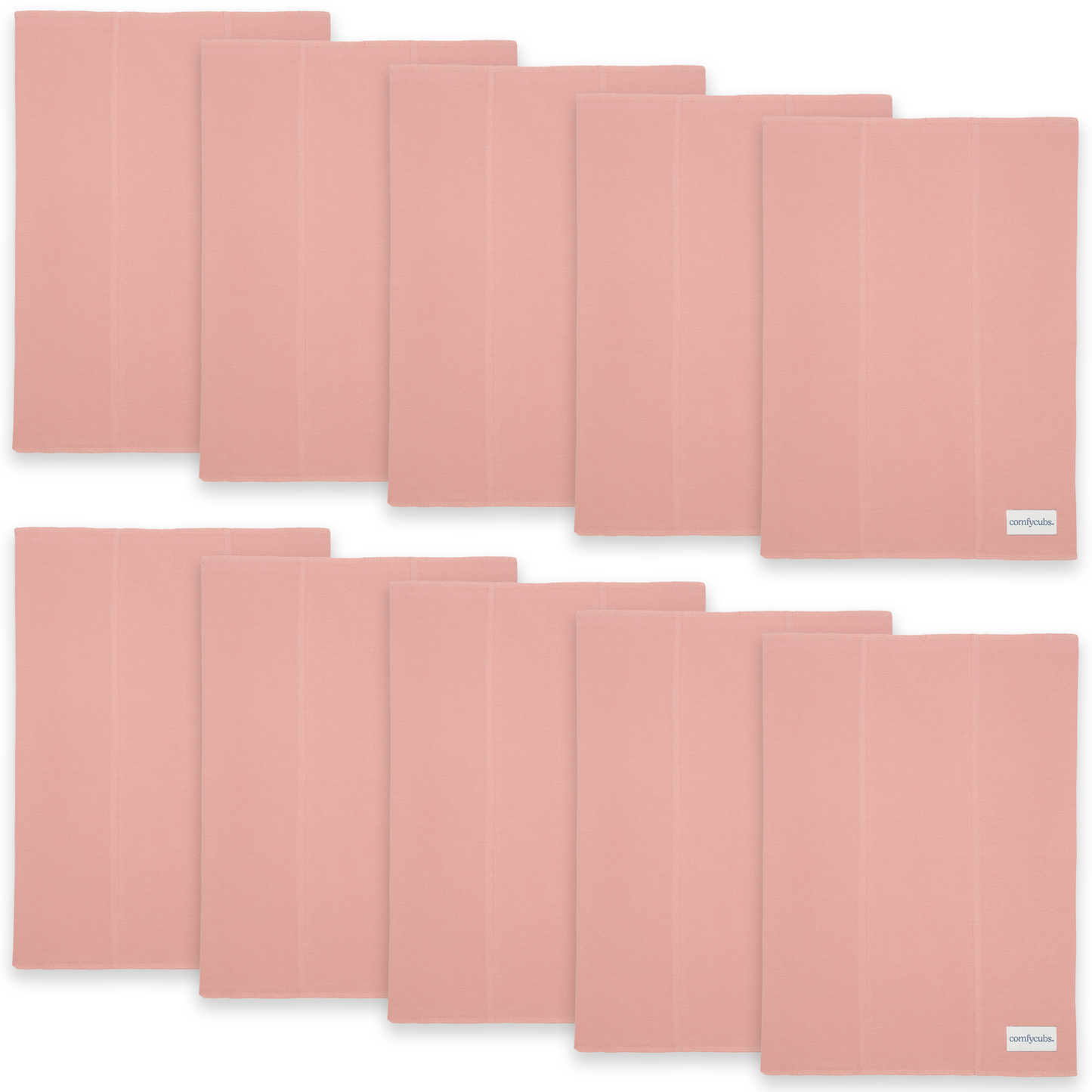 Cotton Burp Cloths - Bold Blush