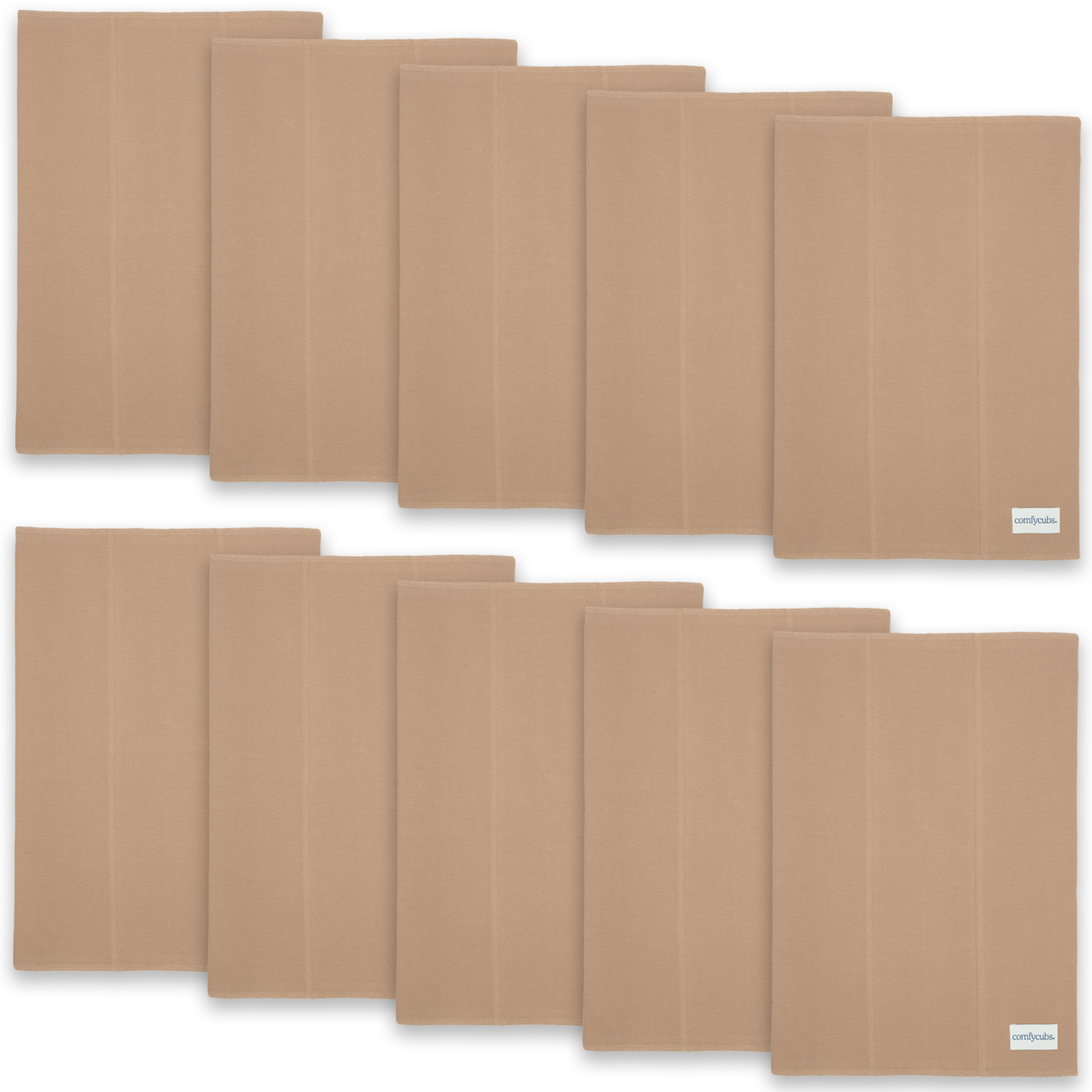 Cotton Burp Cloths - Cedar