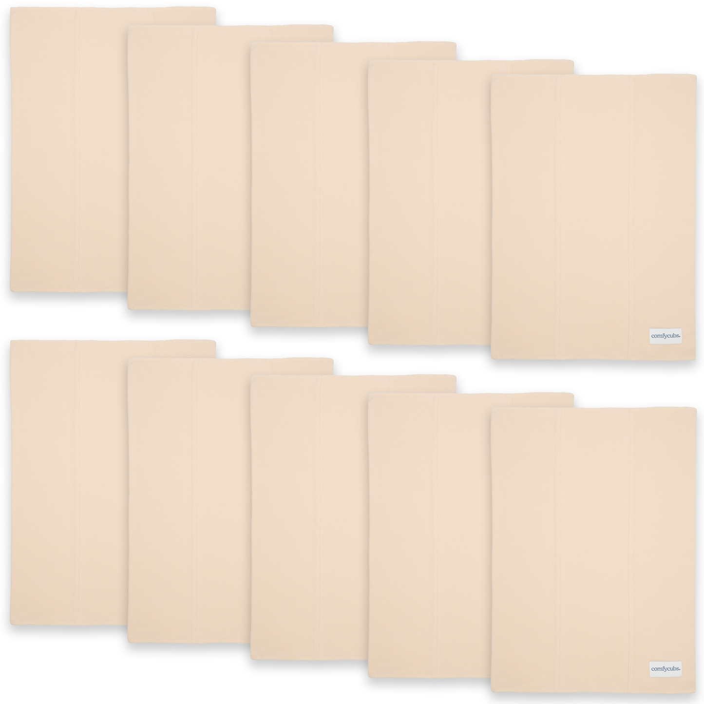 Cotton Burp Cloths - Cream