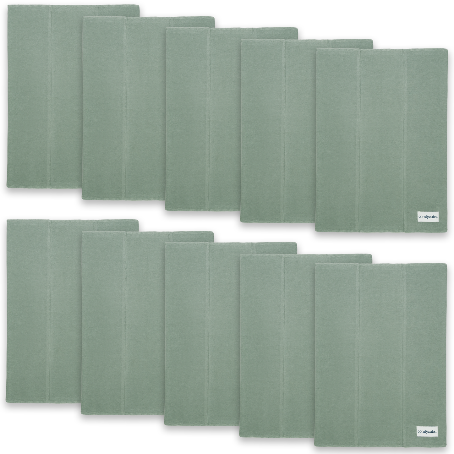 Cotton Burp Cloths - Fern