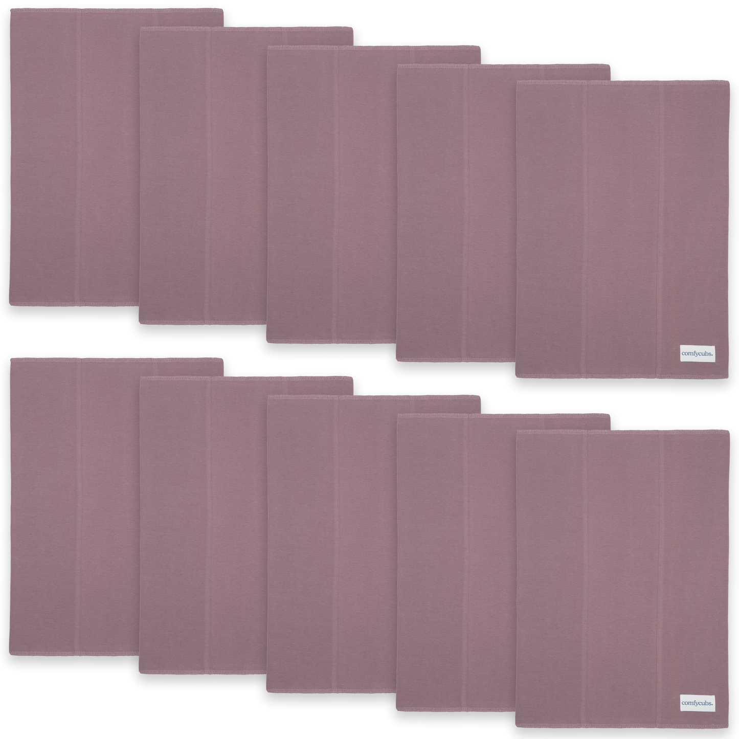 Cotton Burp Cloths - Mulberry