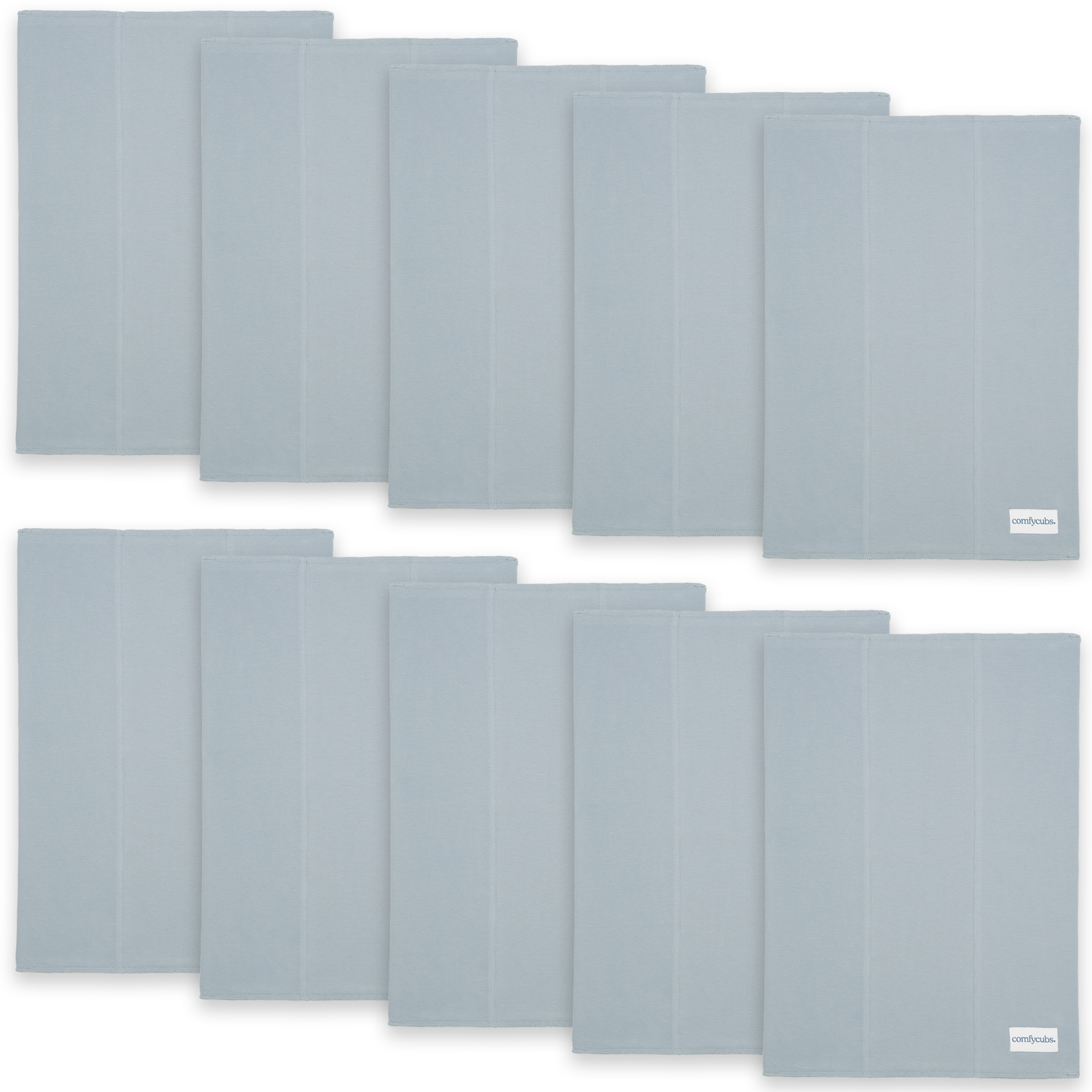 Cotton Burp Cloths - Pacific Blue