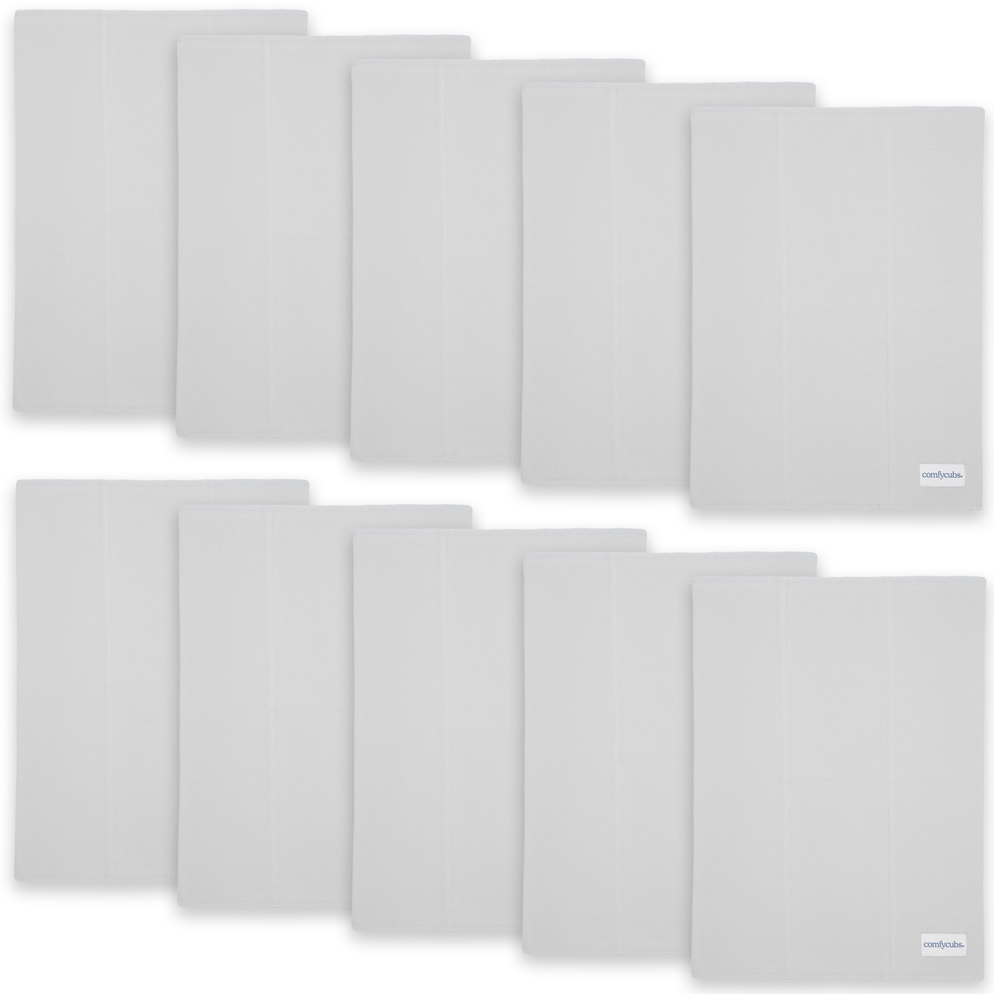 Cotton Burp Cloths - Stone