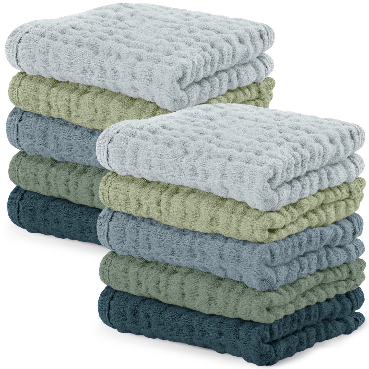 Muslin Washcloths - Multi-Boy