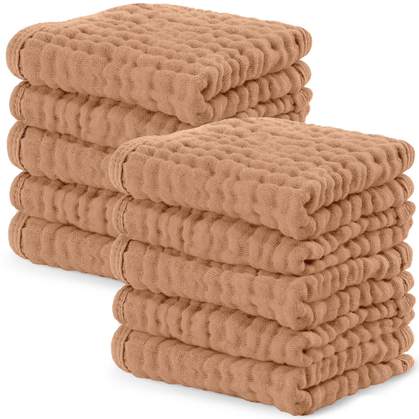 Muslin Washcloths - Caramel