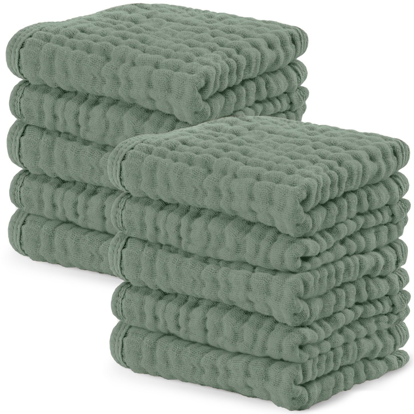 Muslin Washcloths - Fern