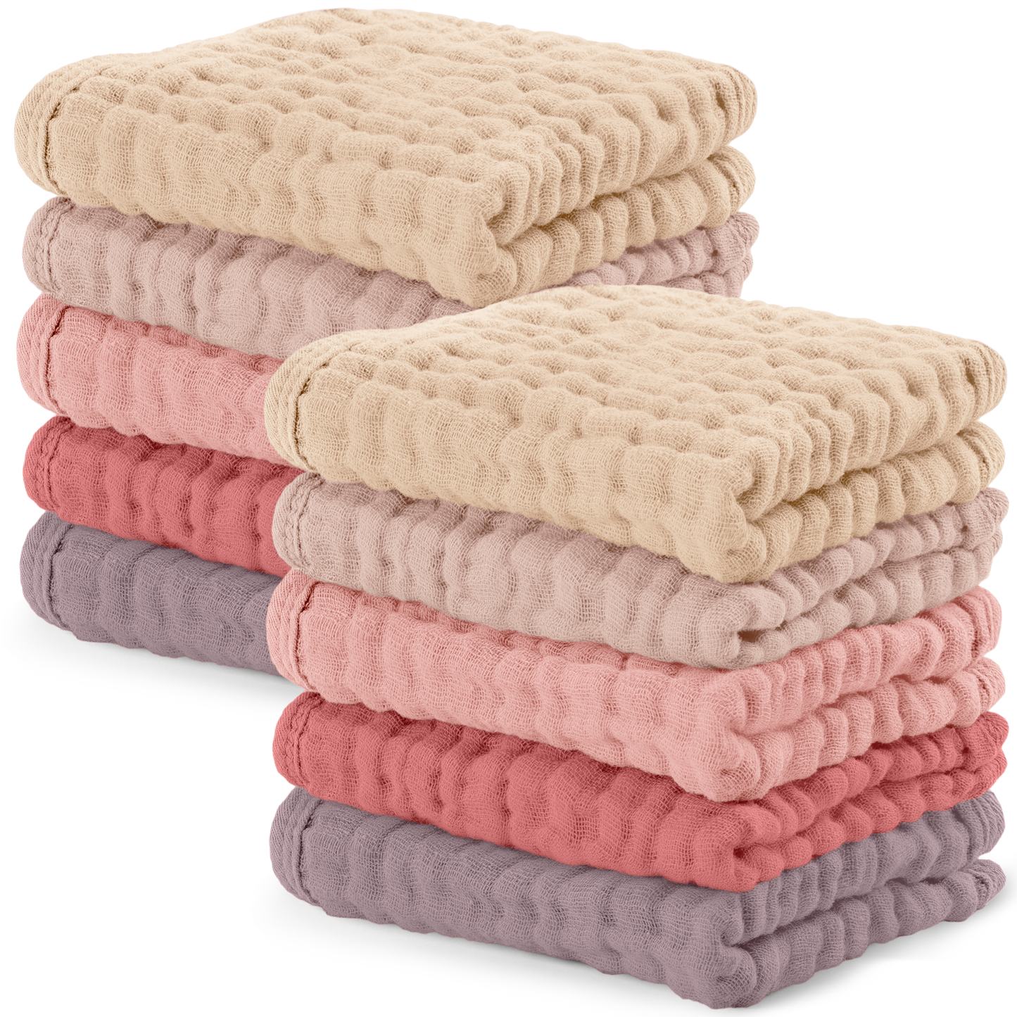 Muslin Washcloths - Multi-Girl