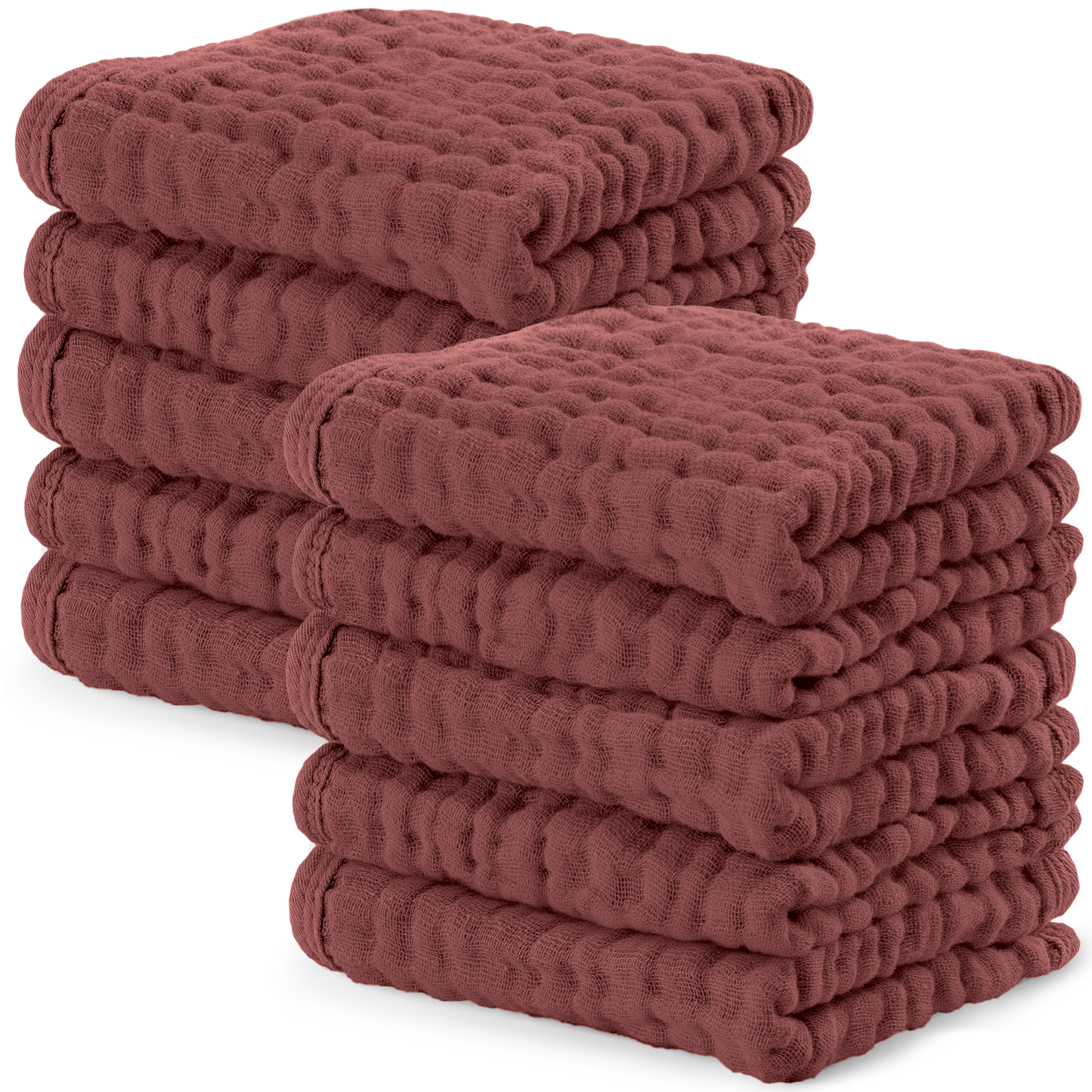 Muslin Washcloths - Wine