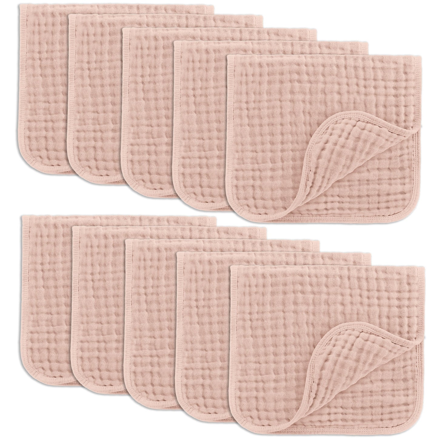 Muslin Burp Cloths - Blush