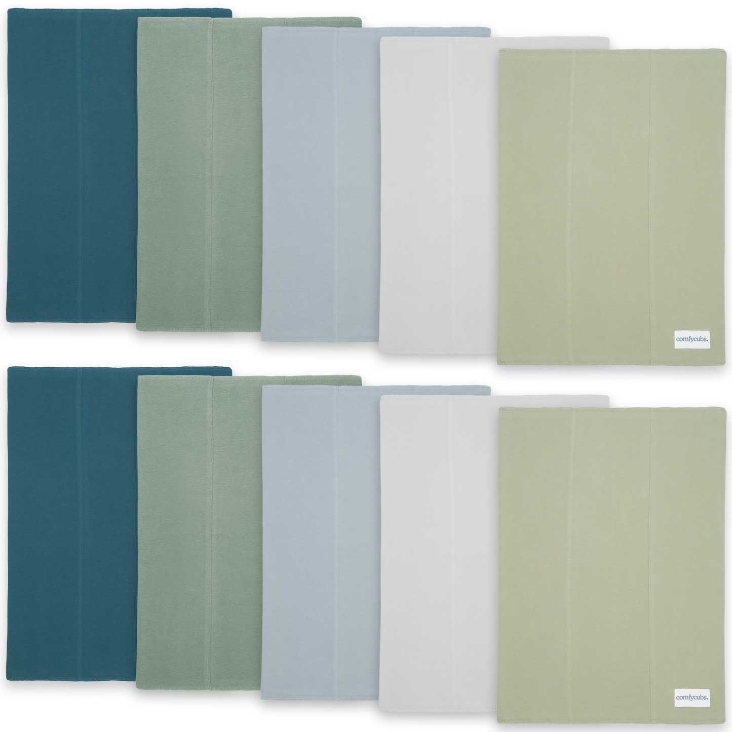 Cotton Burp Cloths - Multi-Boy