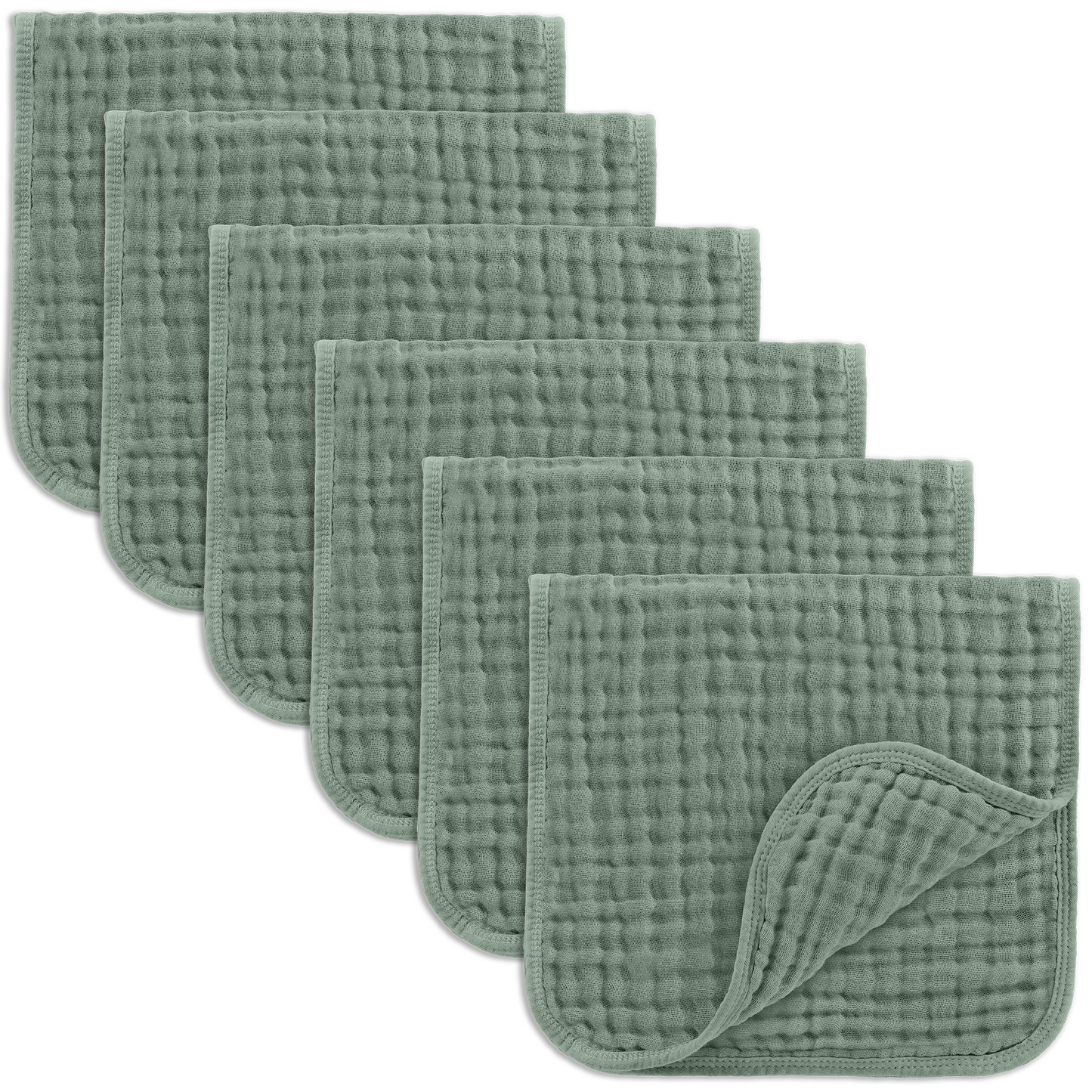 Muslin Burp Cloths  - Fern