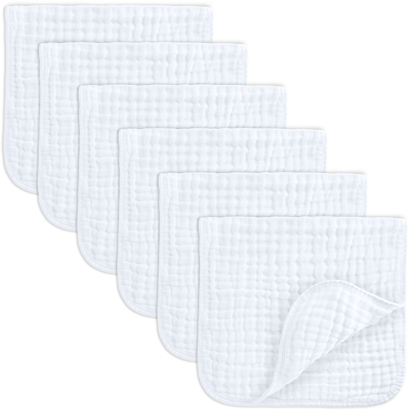 Muslin Burp Cloths - White