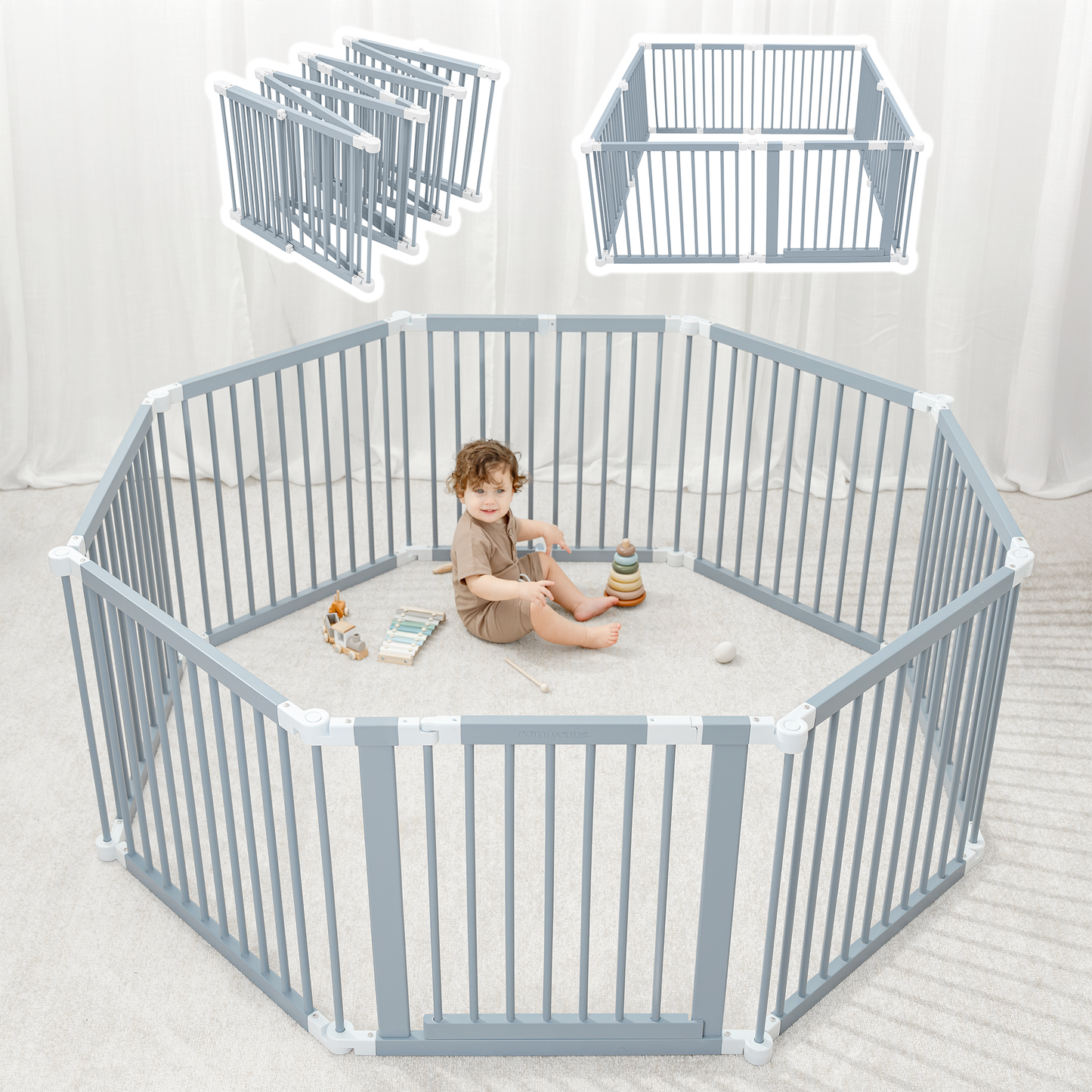 Playpen for Toddler and Babies in Pacific Blue