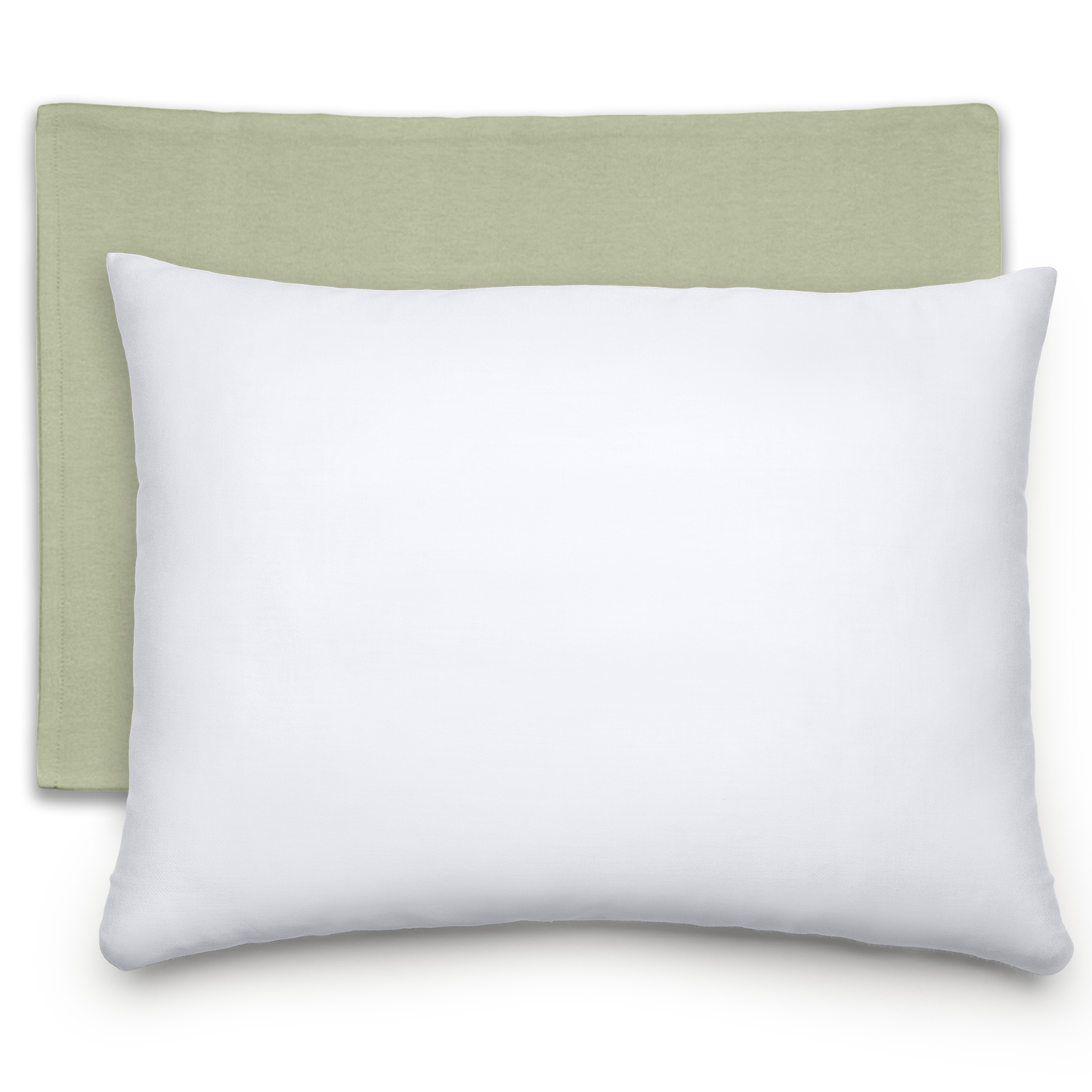 Toddler Pillows with Soft Cotton Pillow Case - Sage