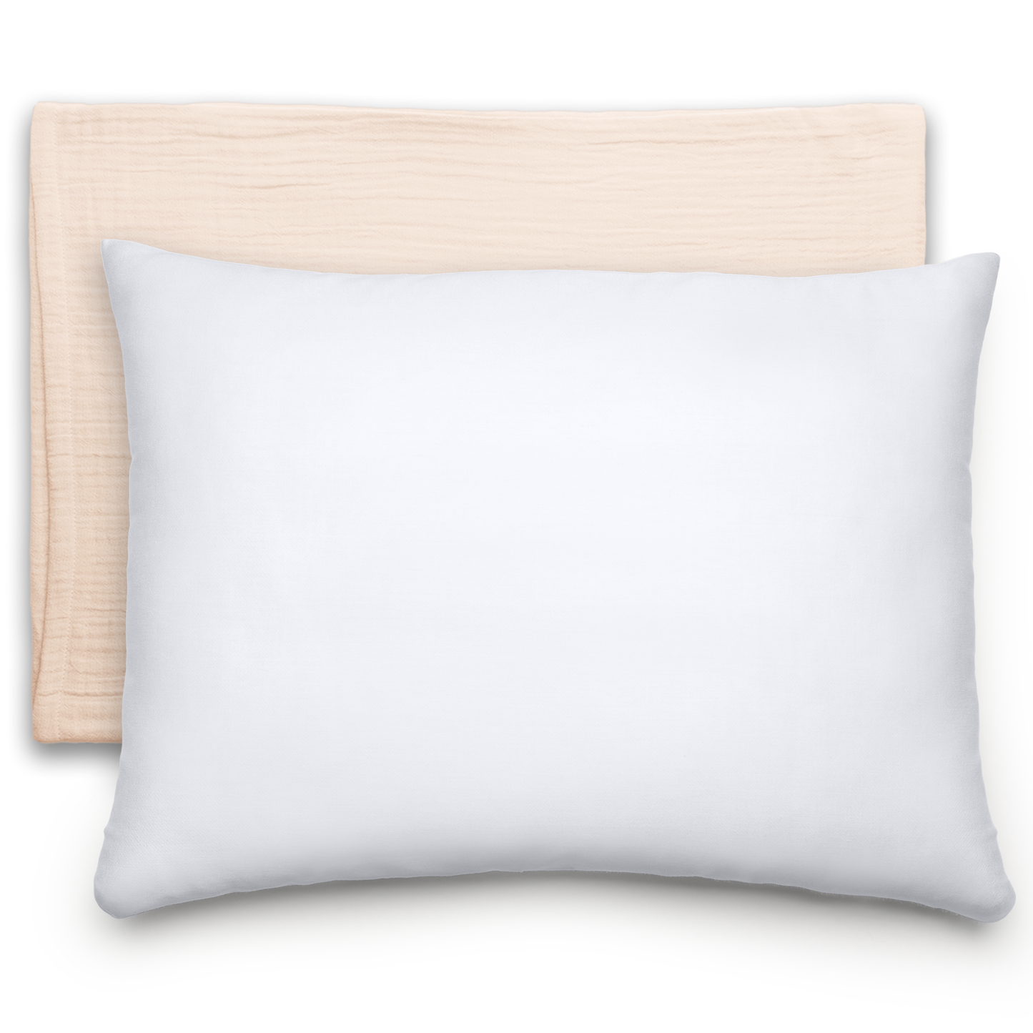 Toddler Pillows with Soft Muslin Pillow Case - Cream