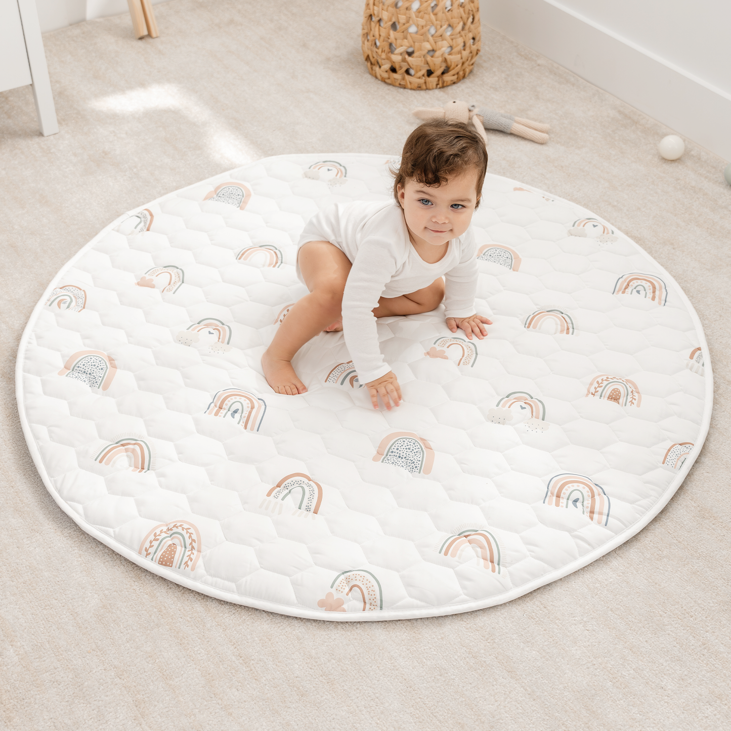 Play Mat with Non-Slip Bottom - Rainbow