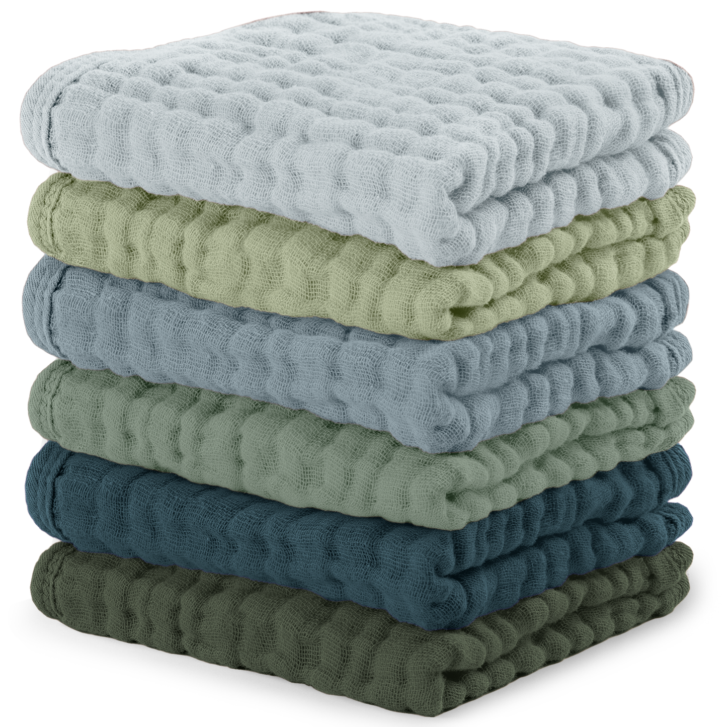 Muslin Washcloths - Multi-Boy