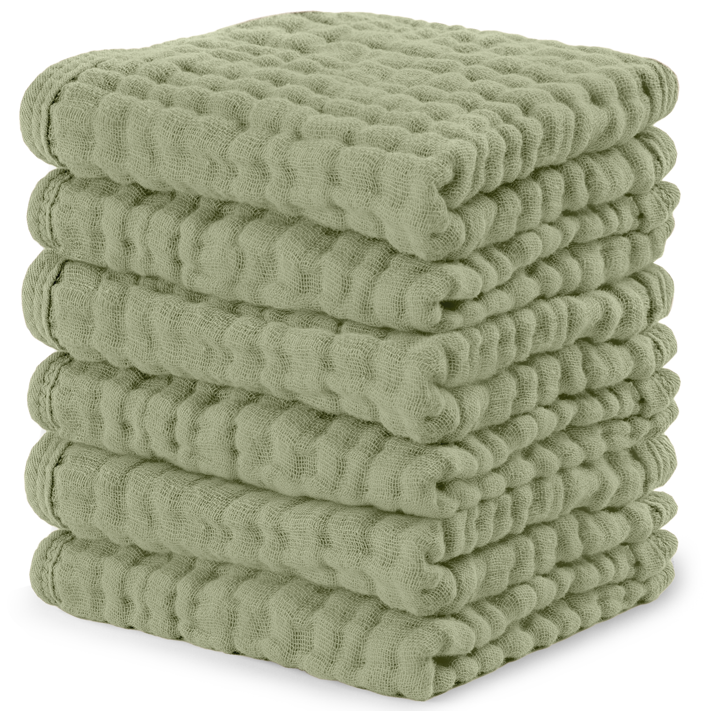 Muslin Washcloths - Sage