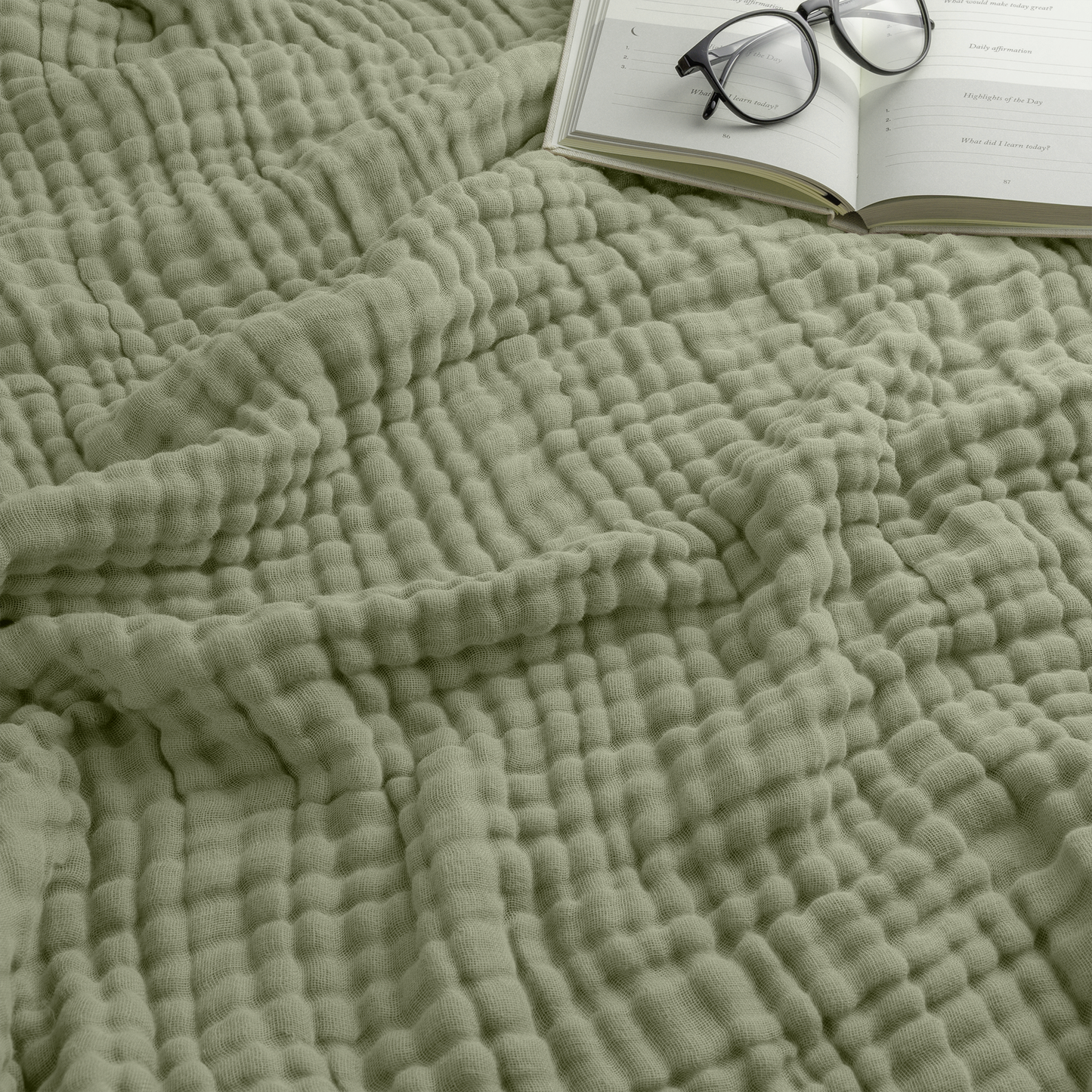 Adult Muslin Blanket in Sage