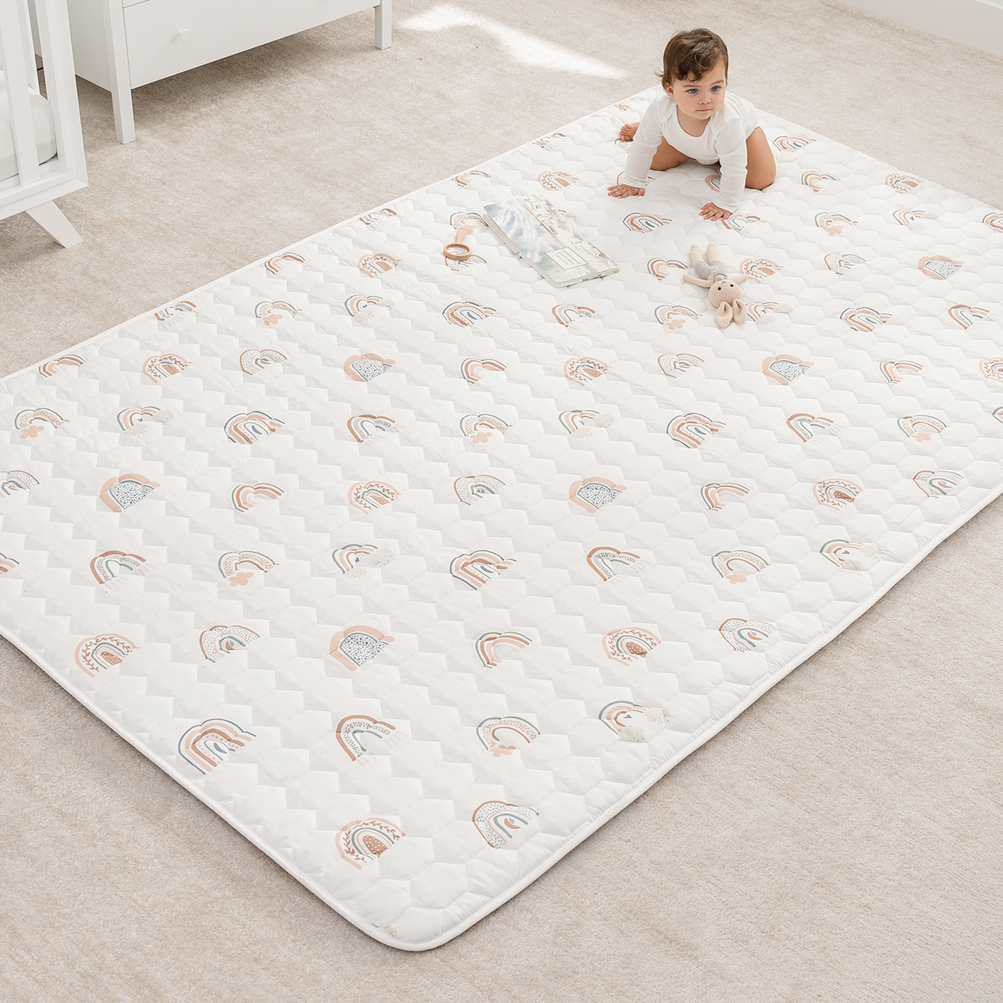 Play Mat with Non-Slip Bottom - Rainbow