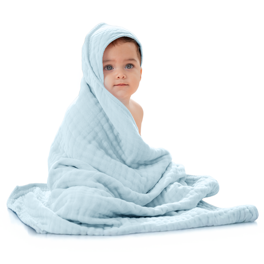 Baby Hooded Towels - Sky Blue