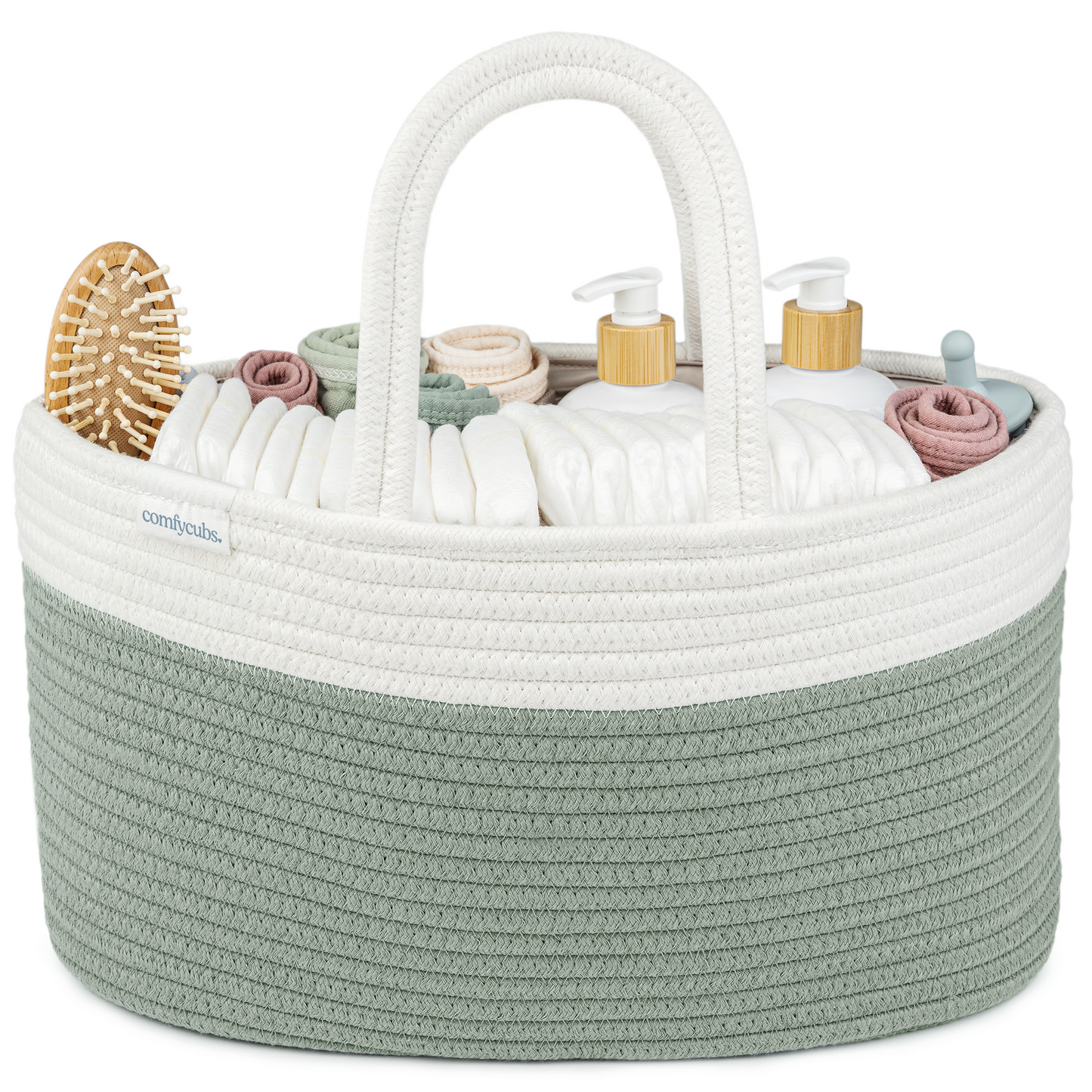 Rope Diaper Caddy - Sage