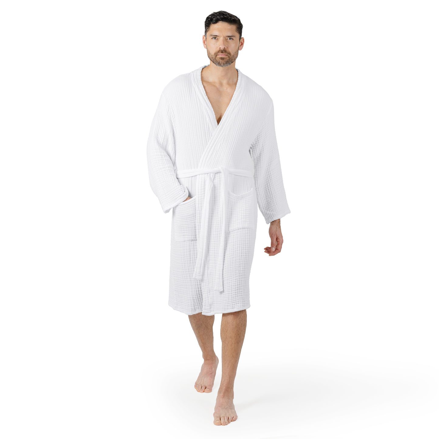 Muslin Bathrobe, White
