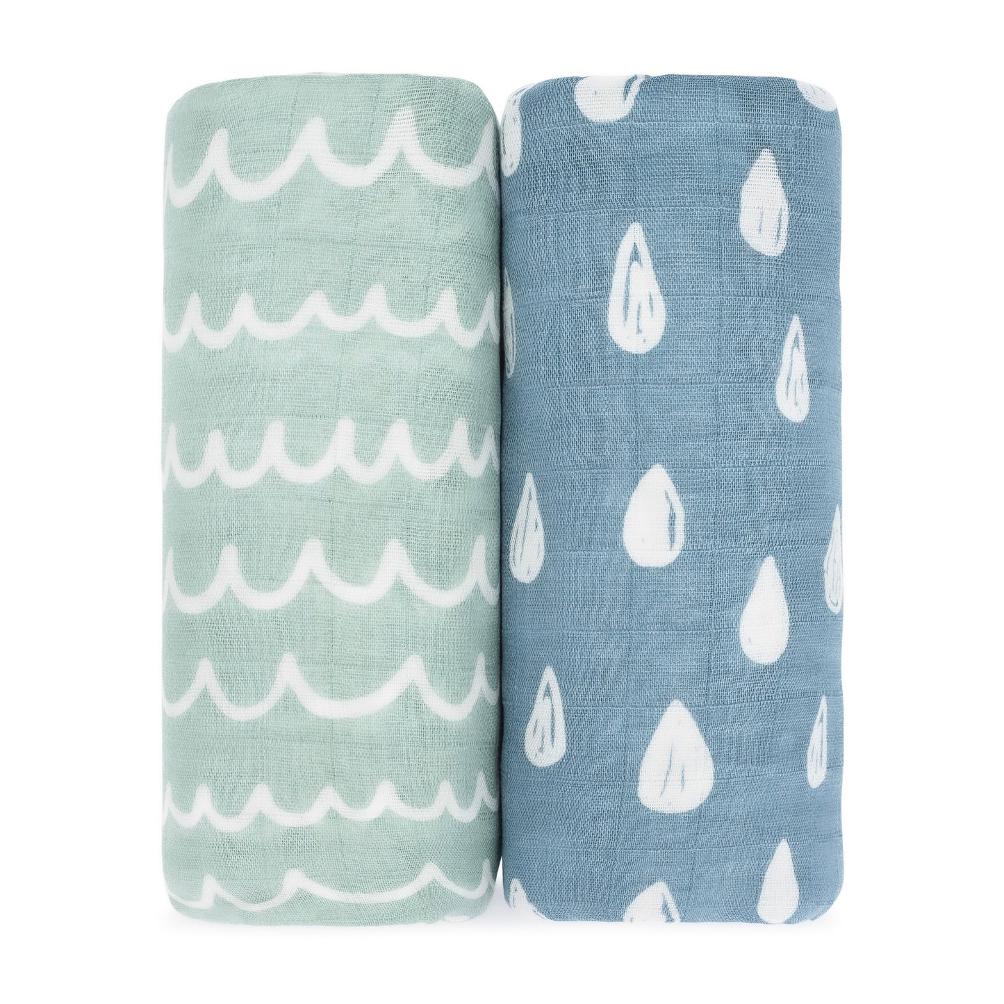 Muslin Swaddle Blanket, 2 Pack - Rain & Doodle