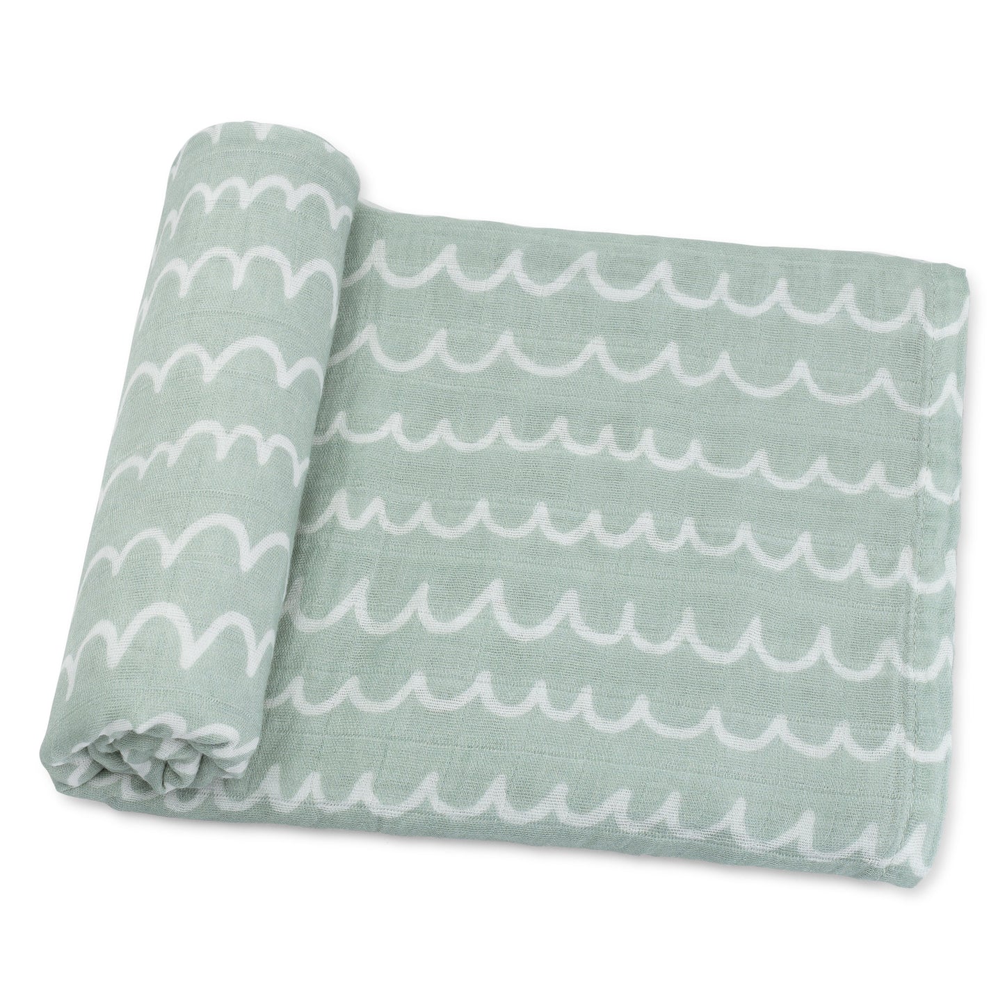 Muslin Swaddle Blanket, 1 Pack - Green Doodle