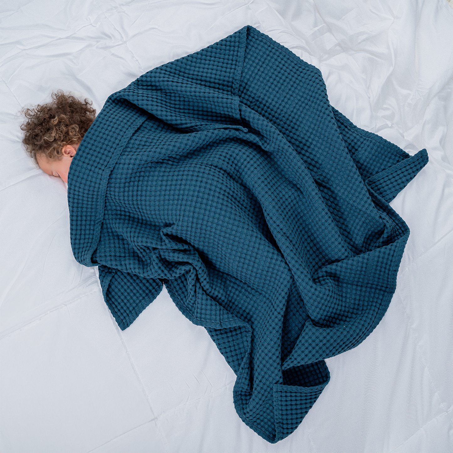Baby Waffle Blankets in Neptune