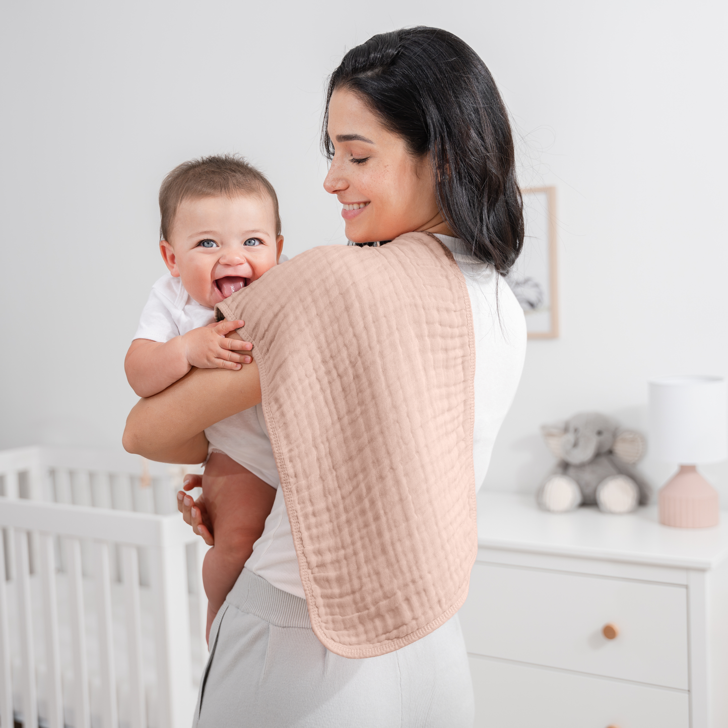 Muslin Burp Cloths - Blush