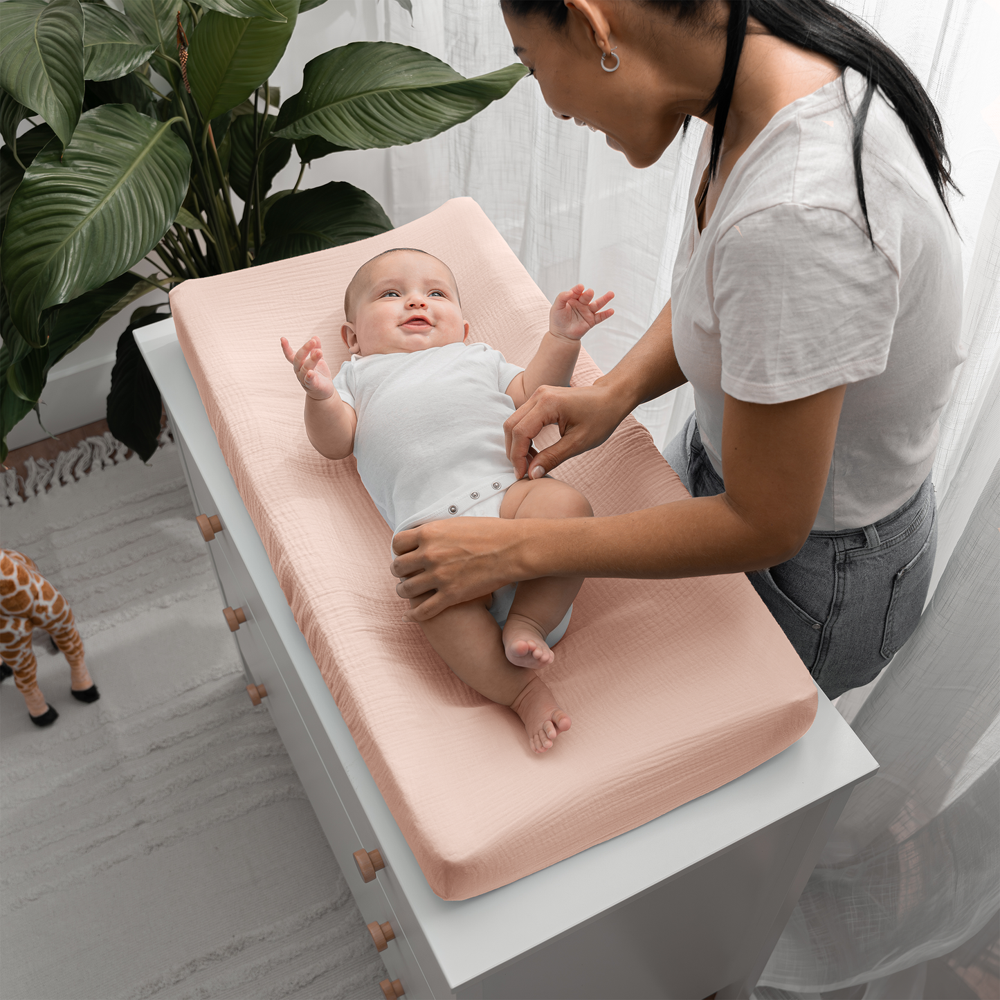 Muslin Fitted Changing Pad Cover