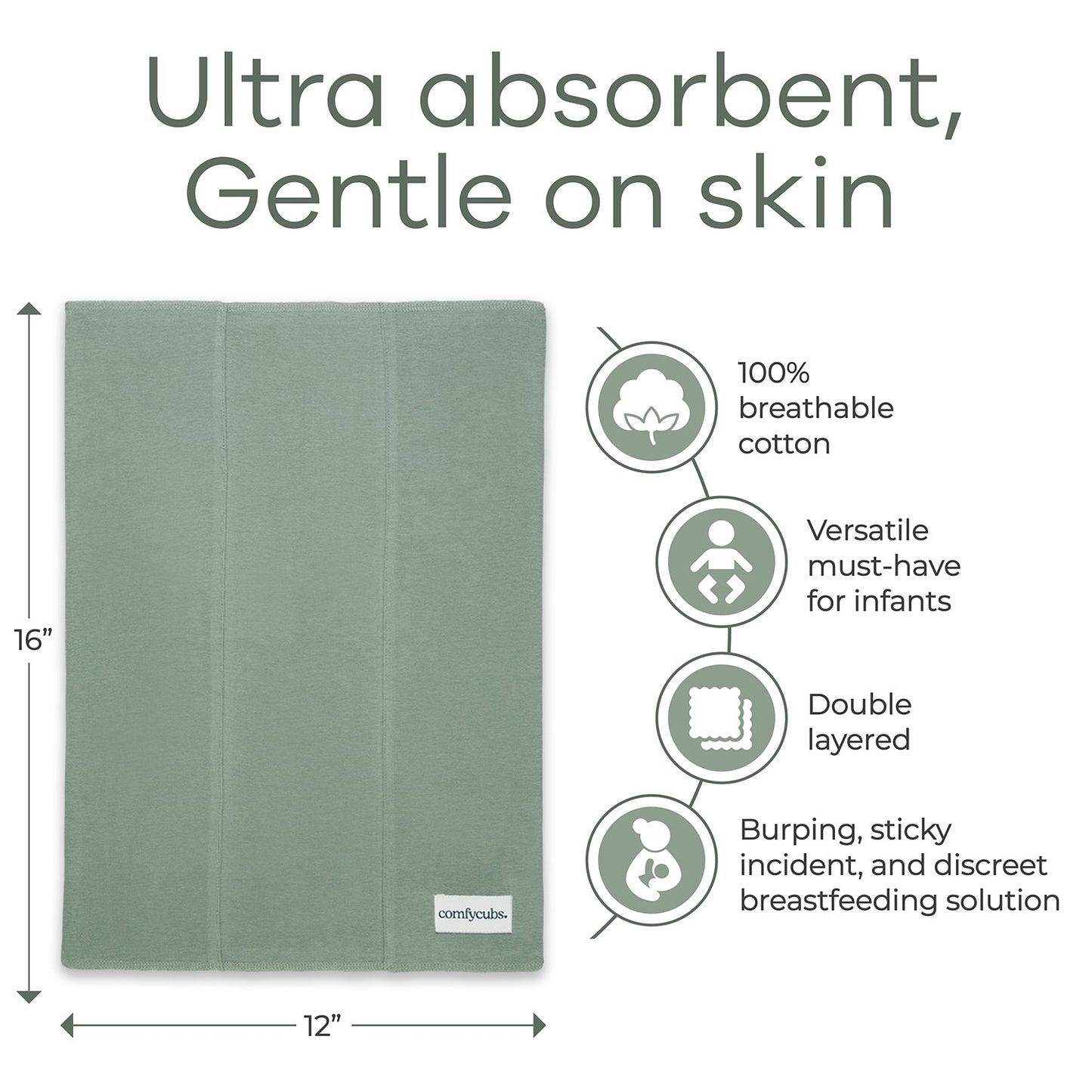 Cotton Burp Cloths - Multi-Boy