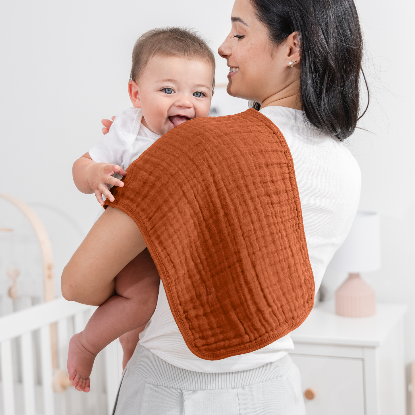 Muslin Burp Cloths - Garnet