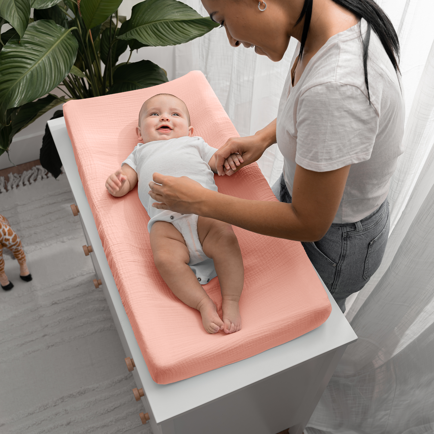 Muslin Fitted Changing Pad Cover