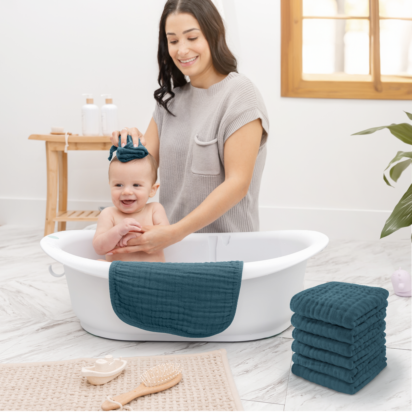 Muslin Washcloths  - Neptune