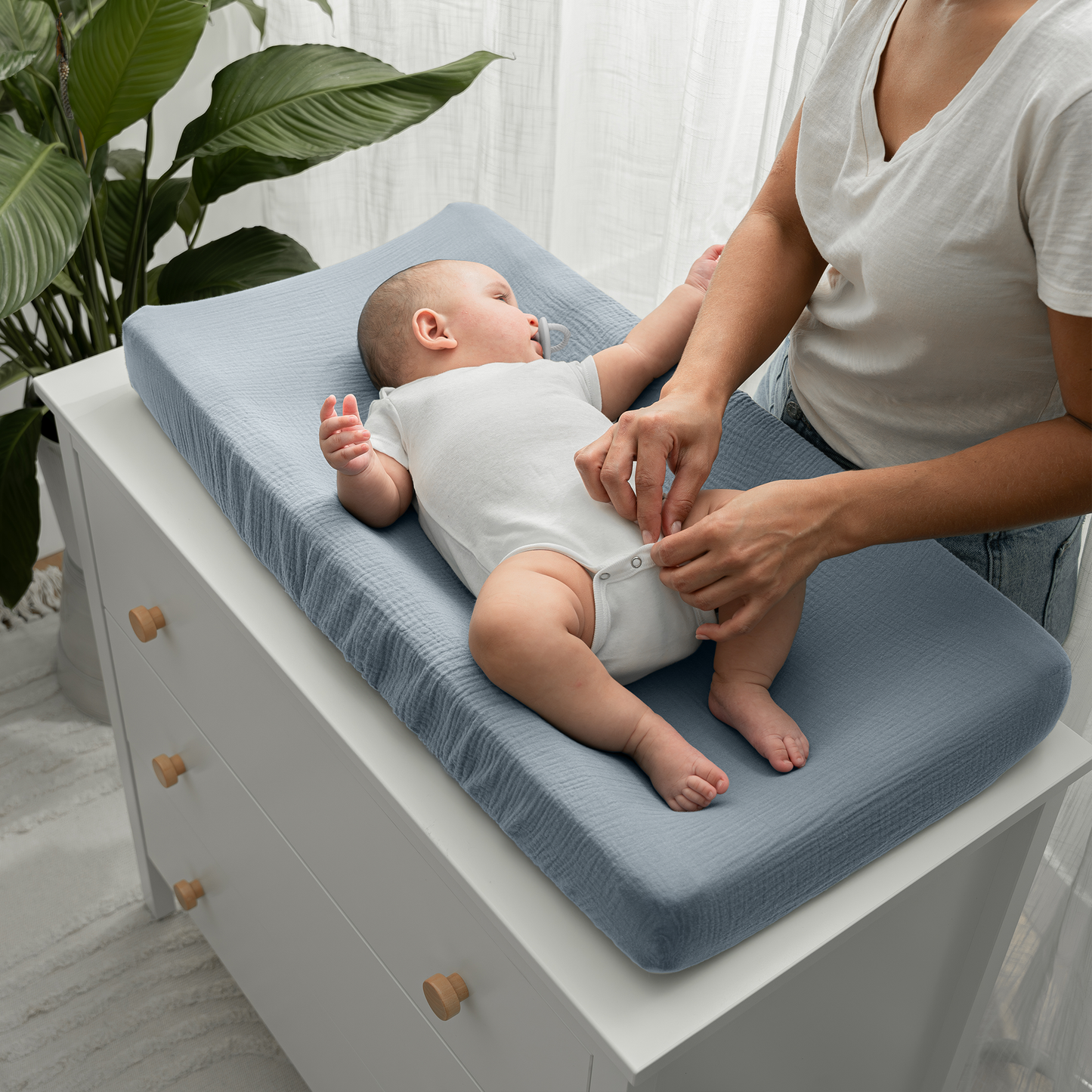 Muslin Fitted Changing Pad Cover