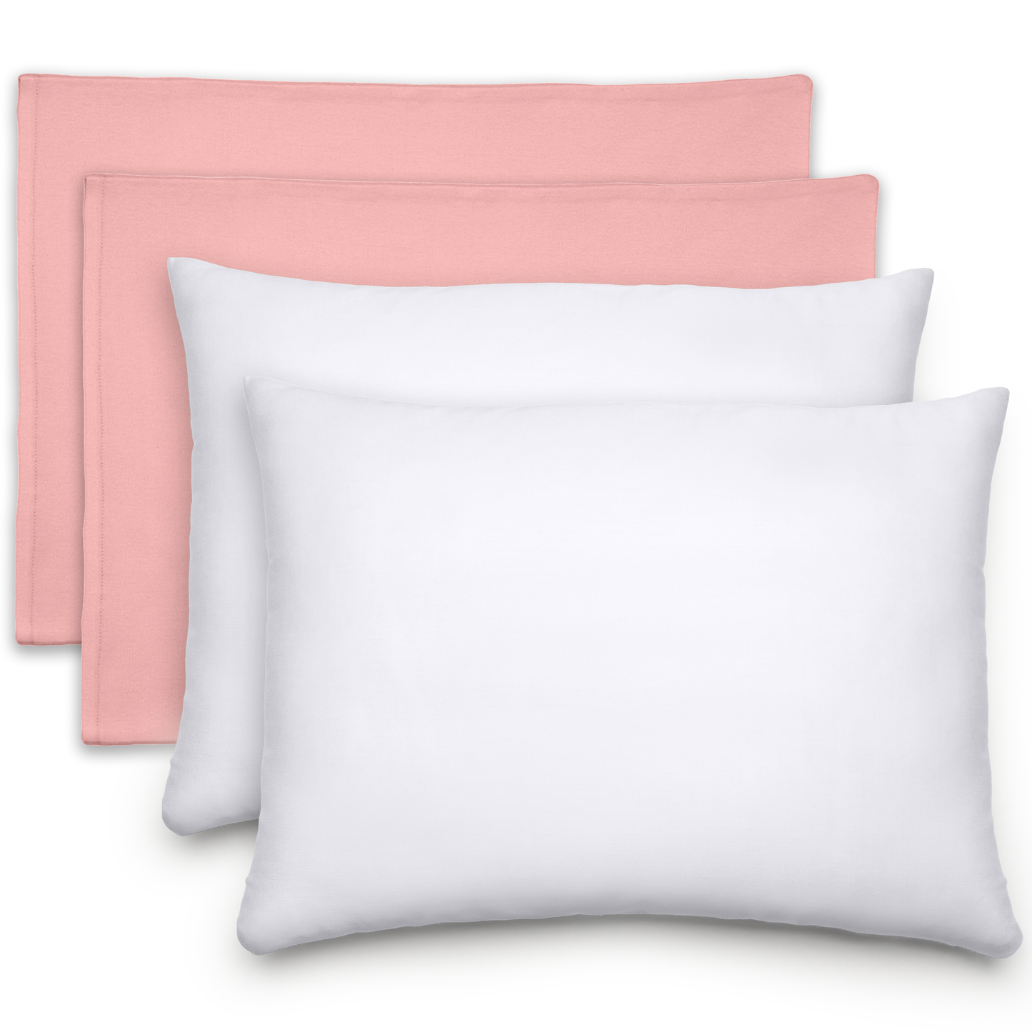 Toddler Pillows with Soft Cotton Pillow Case - Blush