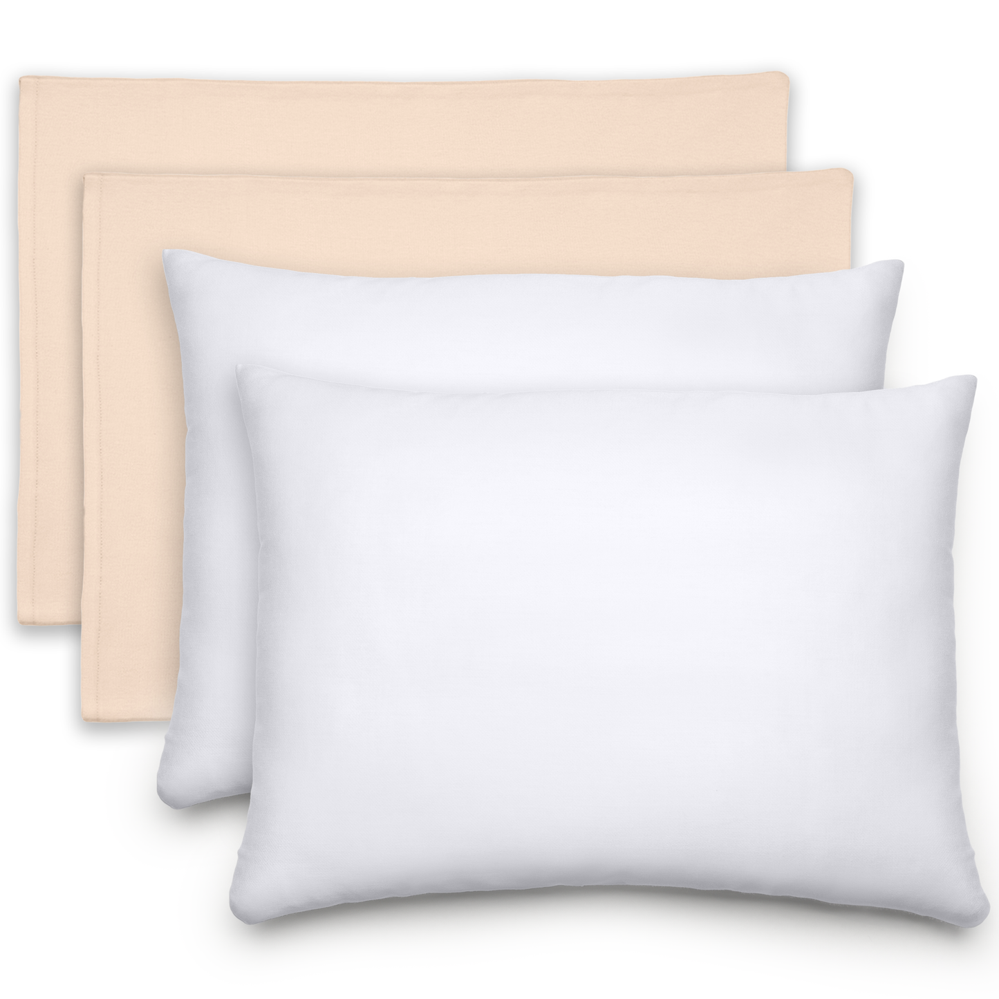 Toddler Pillows with Soft Cotton Pillow Case - Cream