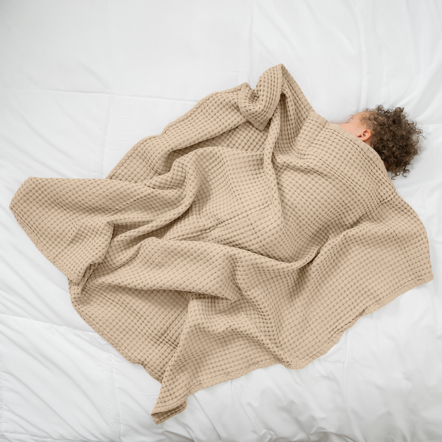 Baby Waffle Blankets in Sand