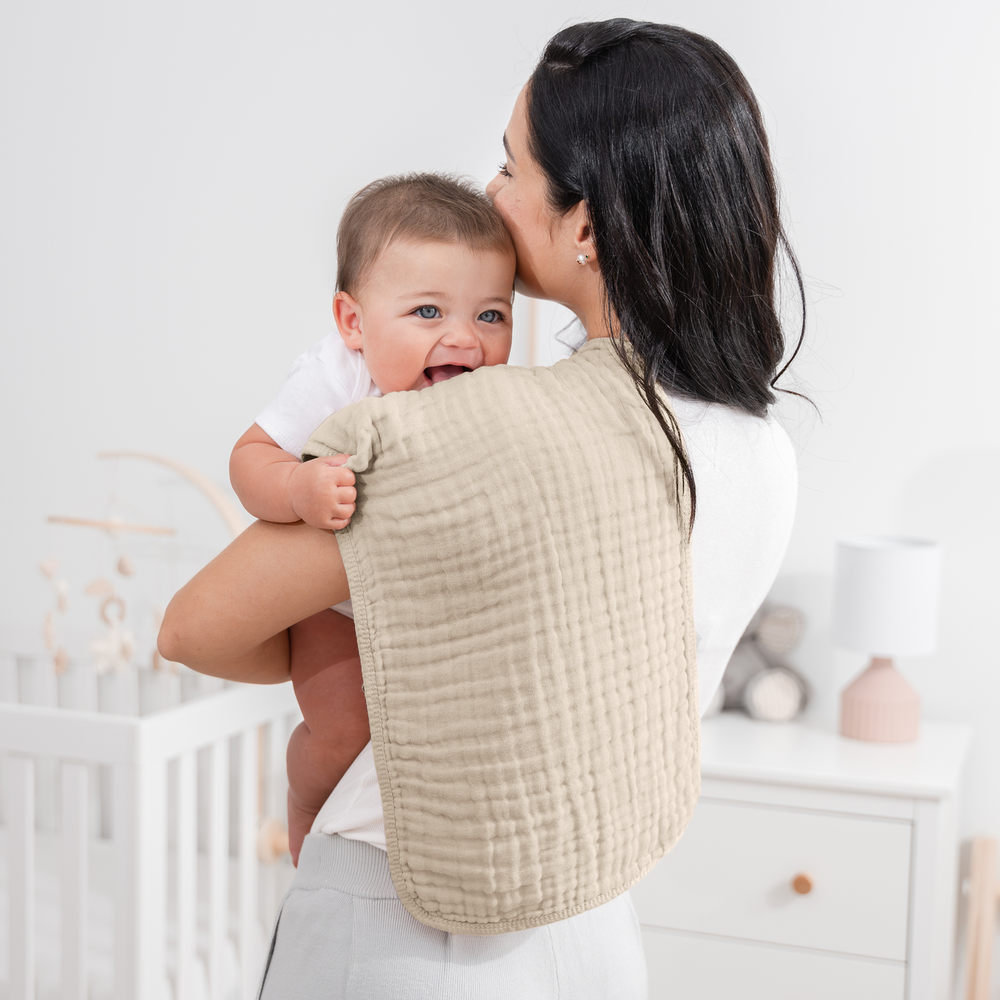 Muslin Burp Cloths - Sand