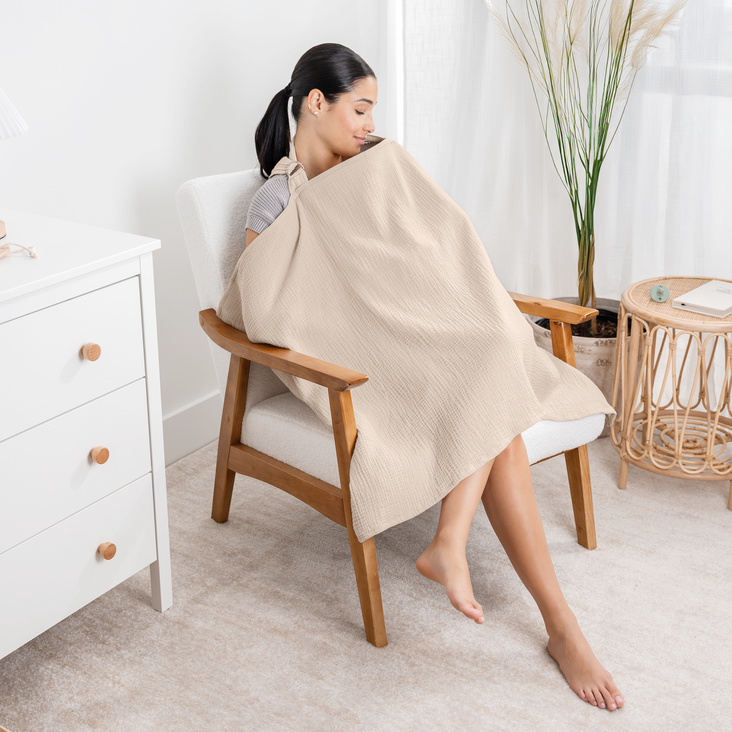 Muslin Nursing Cover - Sand