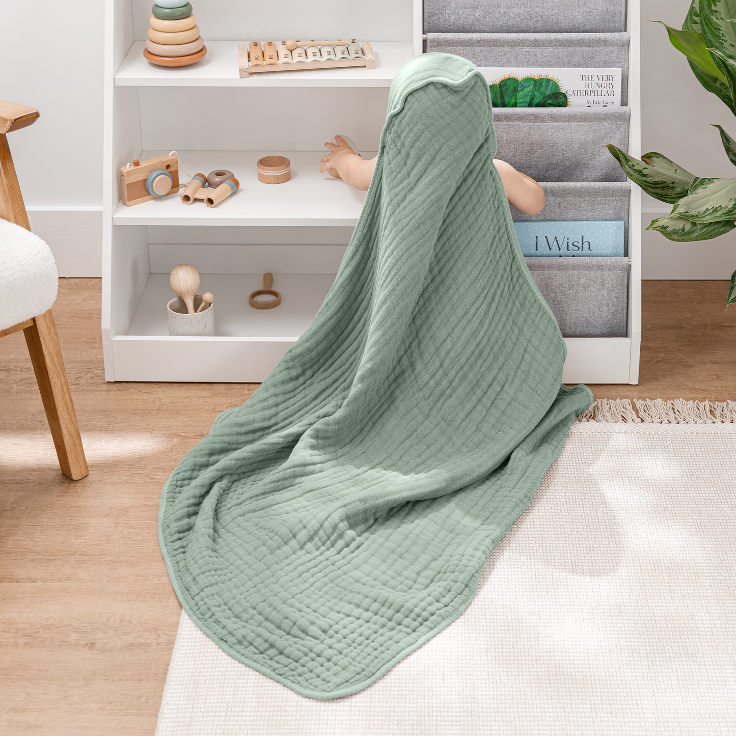 Baby Hooded Towels - Fern