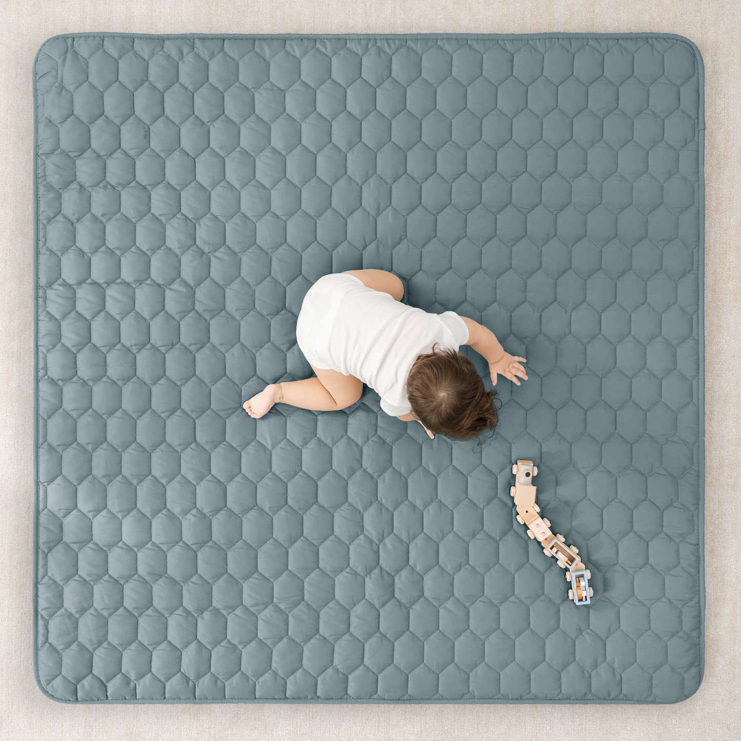 Play Mat with Non-Slip Bottom - Pacific Blue