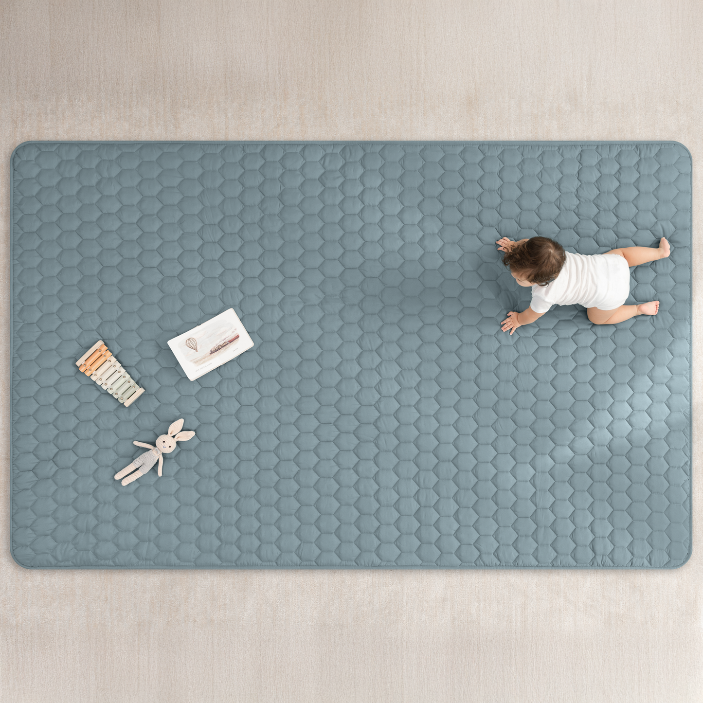 Play Mat with Non-Slip Bottom - Pacific Blue