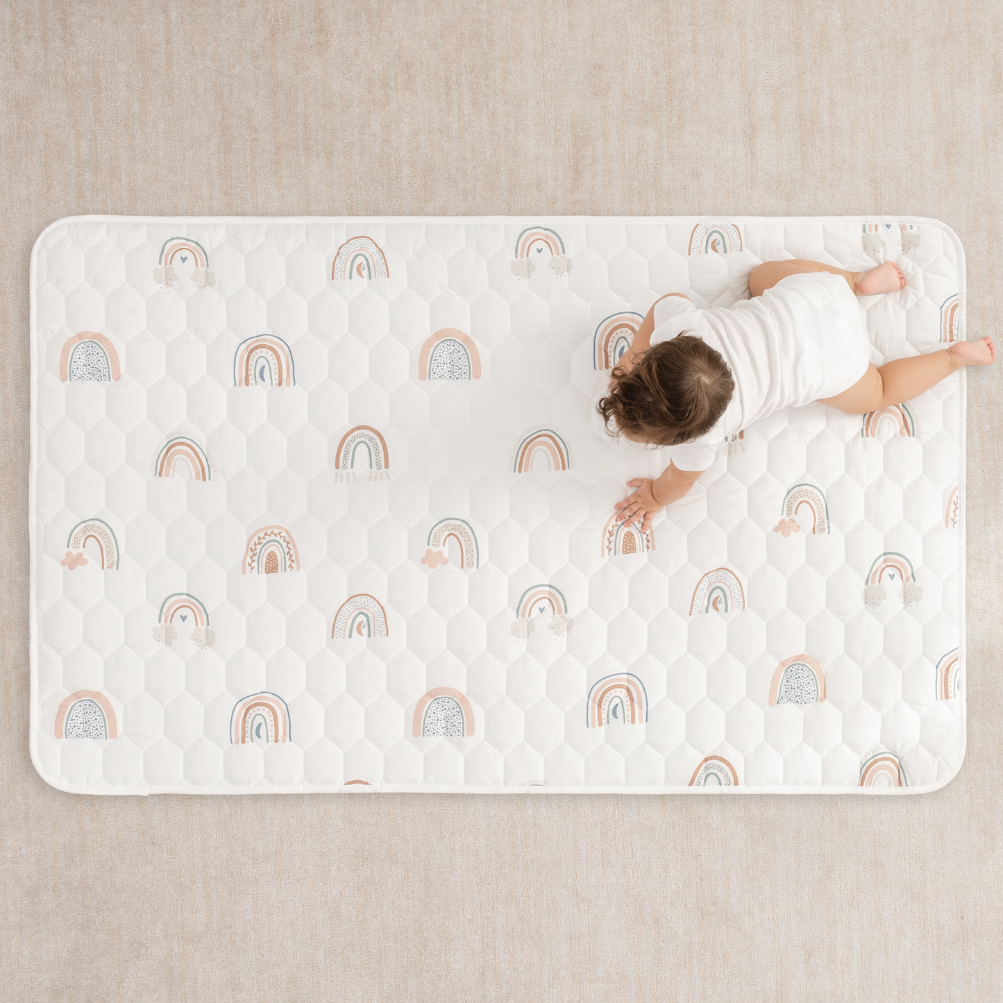 Play Mat with Non-Slip Bottom - Rainbow