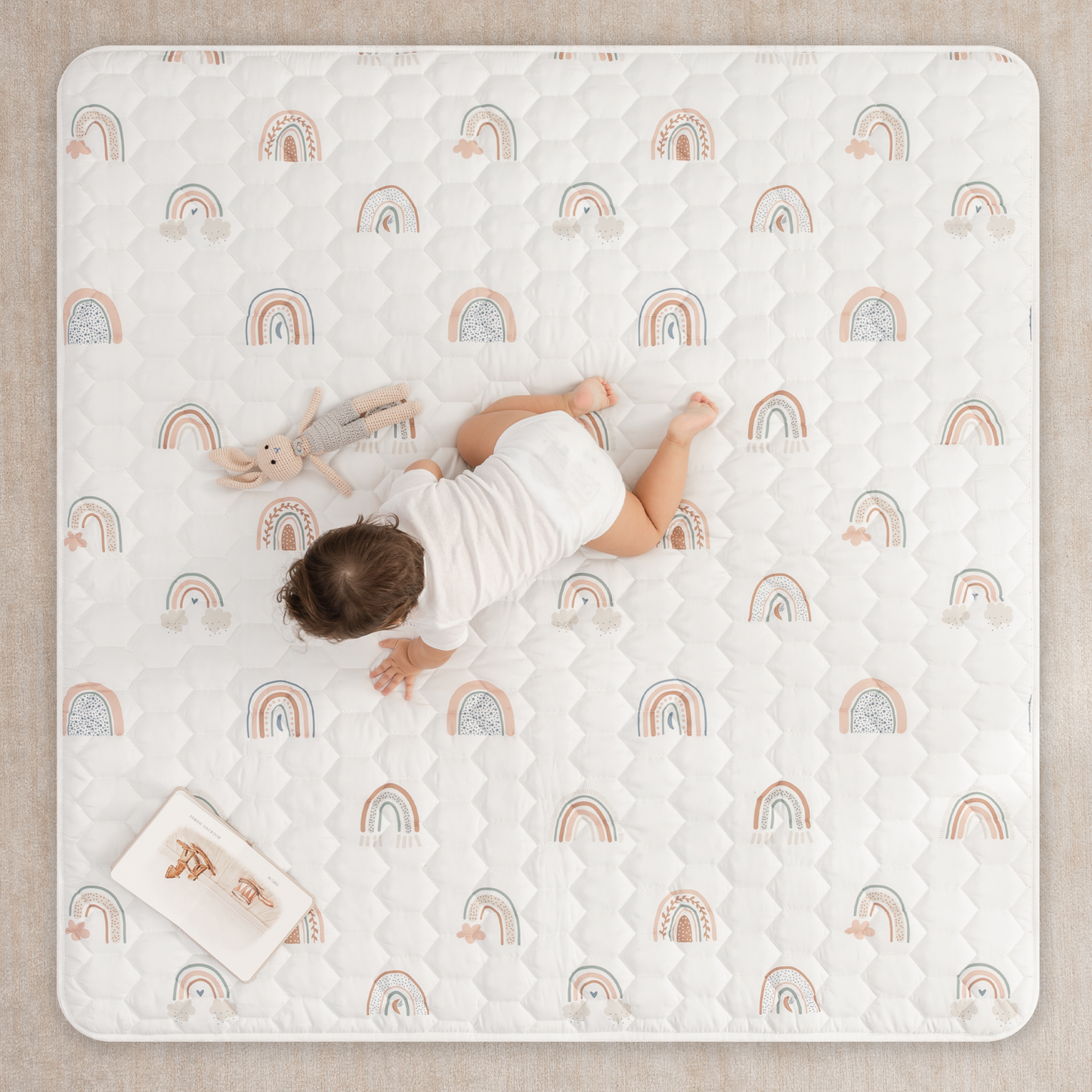 Play Mat with Non-Slip Bottom - Rainbow