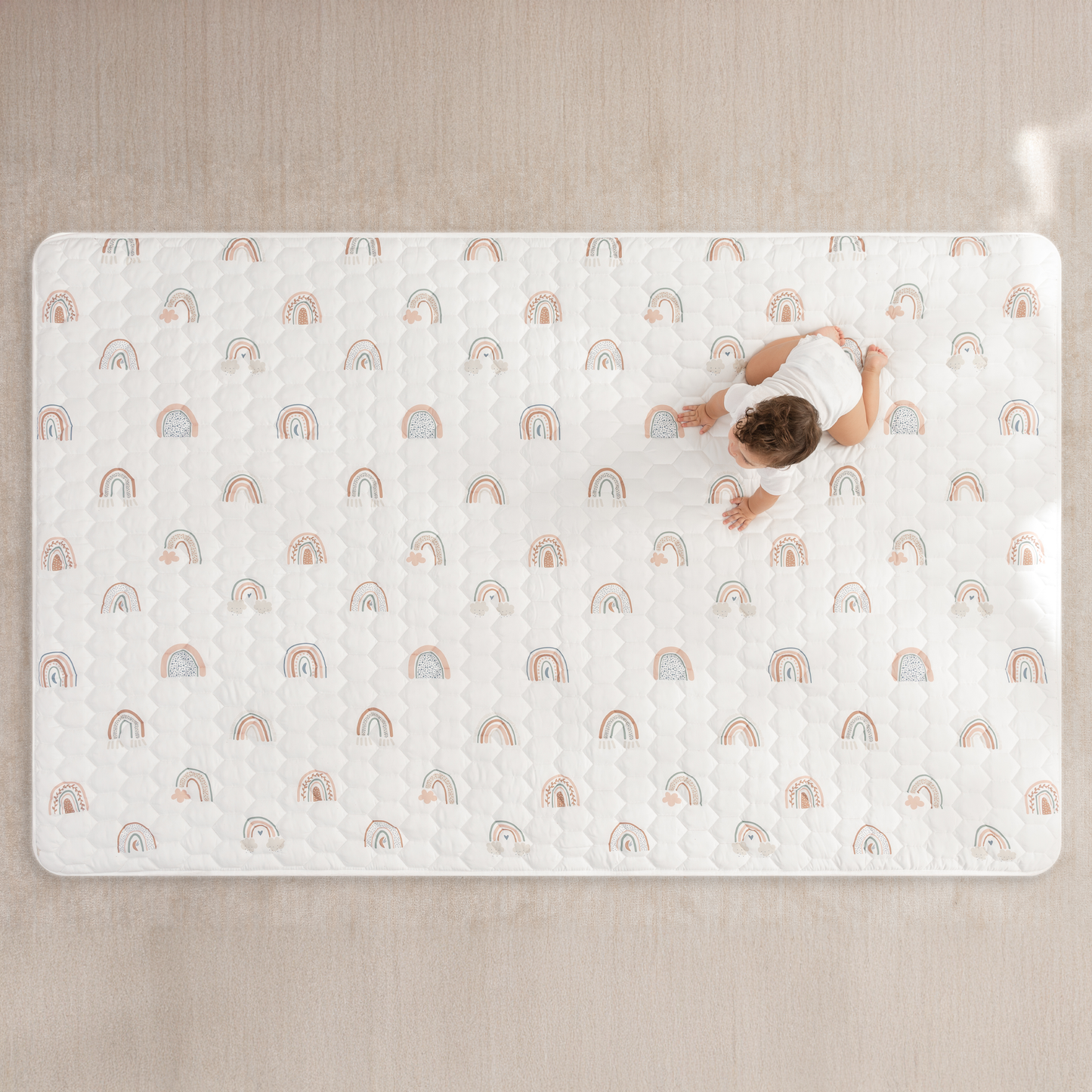 Play Mat with Non-Slip Bottom - Rainbow