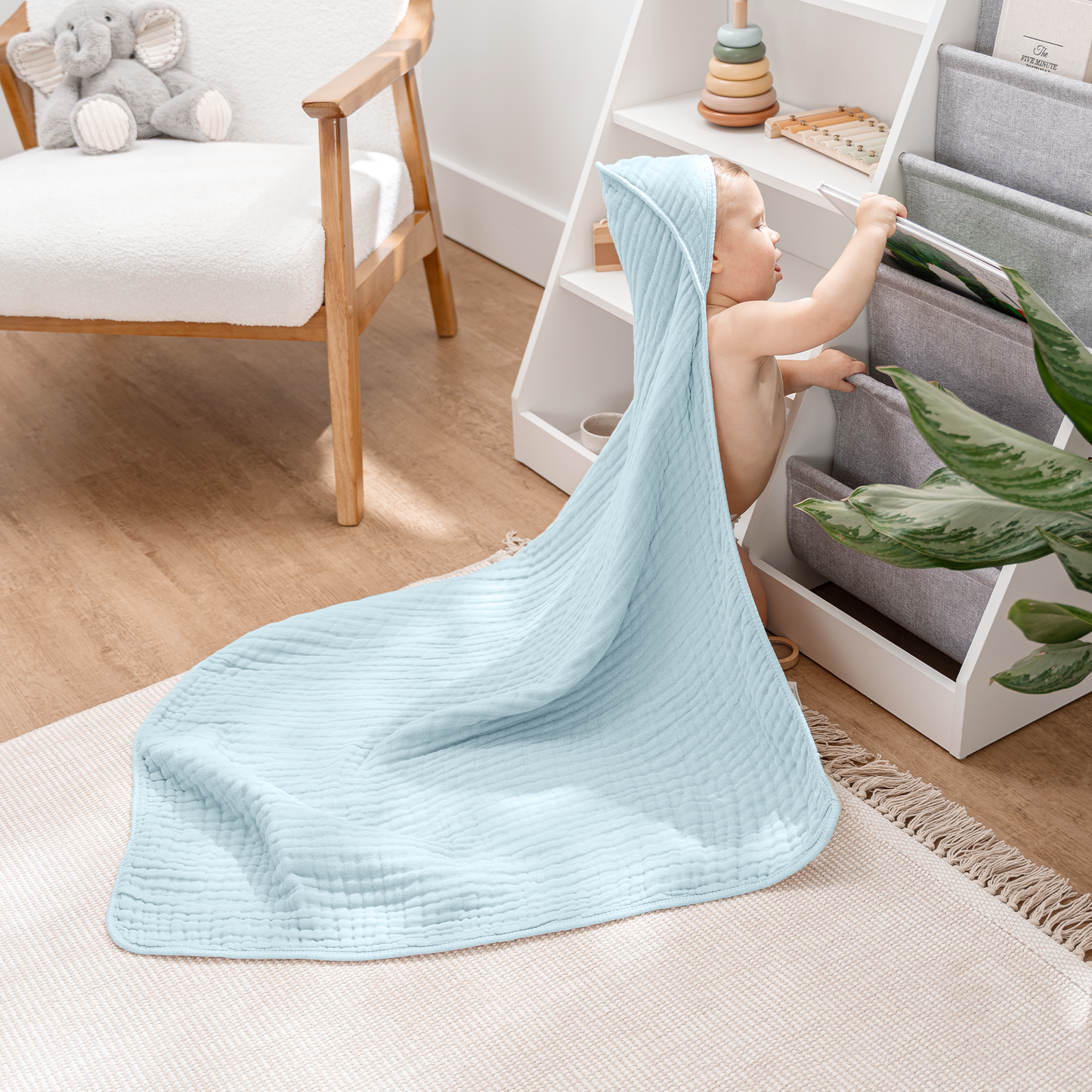 Baby Hooded Towels - Sky Blue